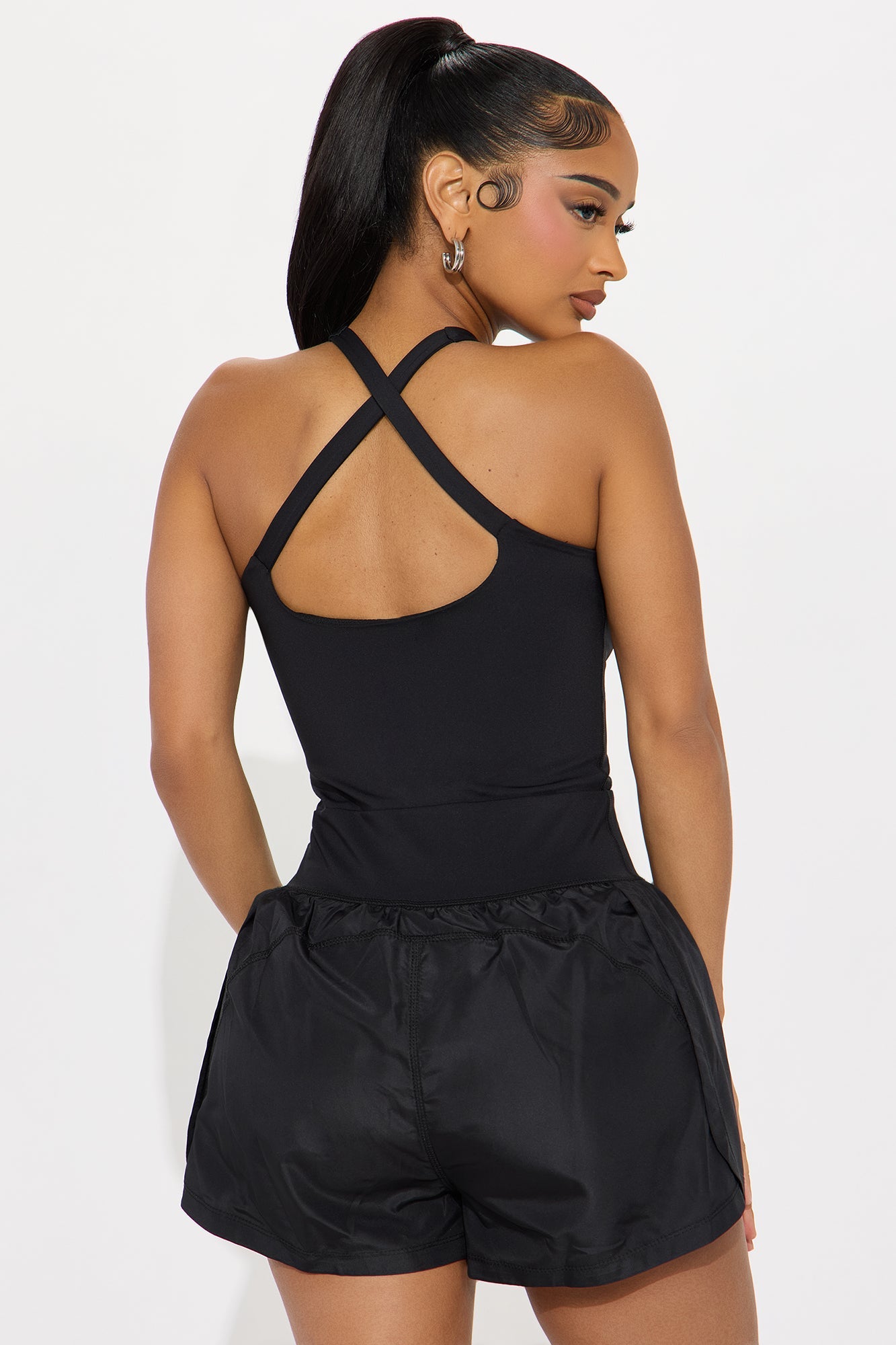 Your Shot Active Romper - Black
