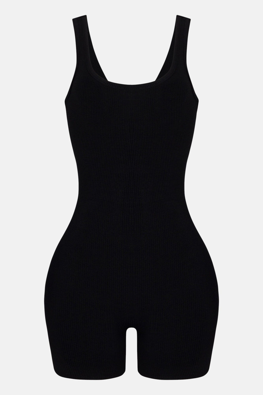 Naveah Scoop Neck Snatched Romper - Black