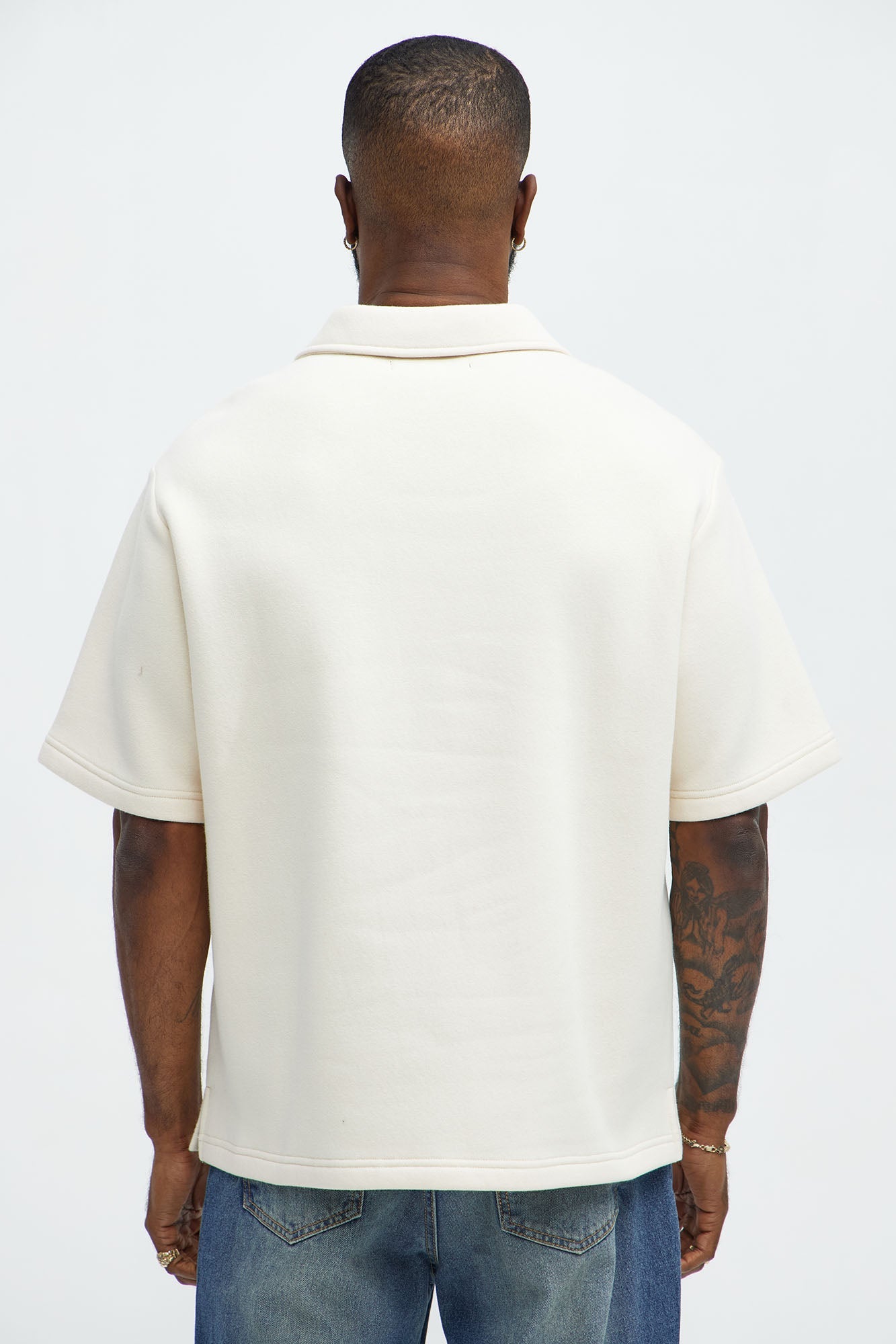 Tyson Happy Mistake Short Sleeve Polo - Cream
