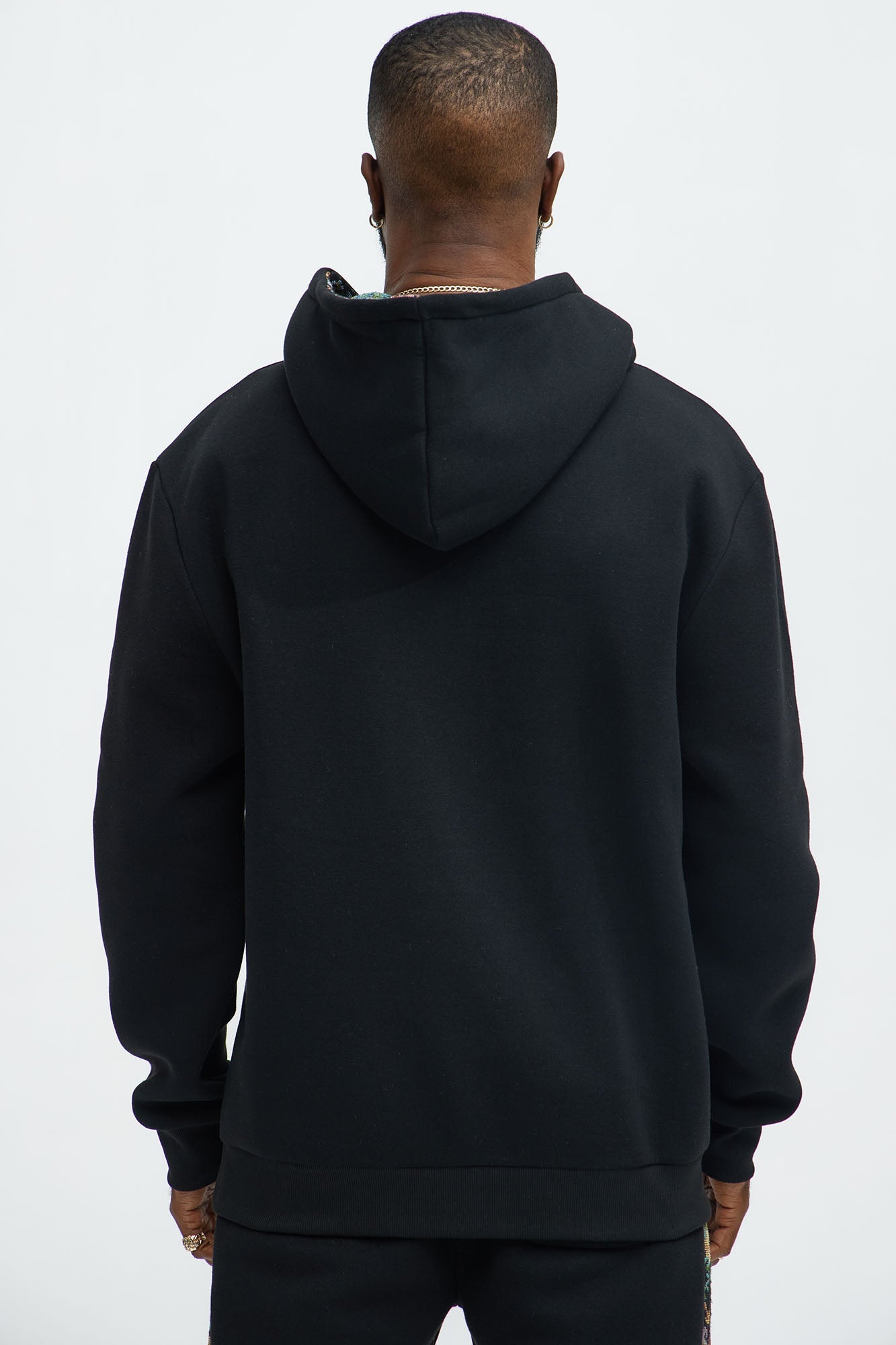 Trust No One Tapestry Hoodie - Black