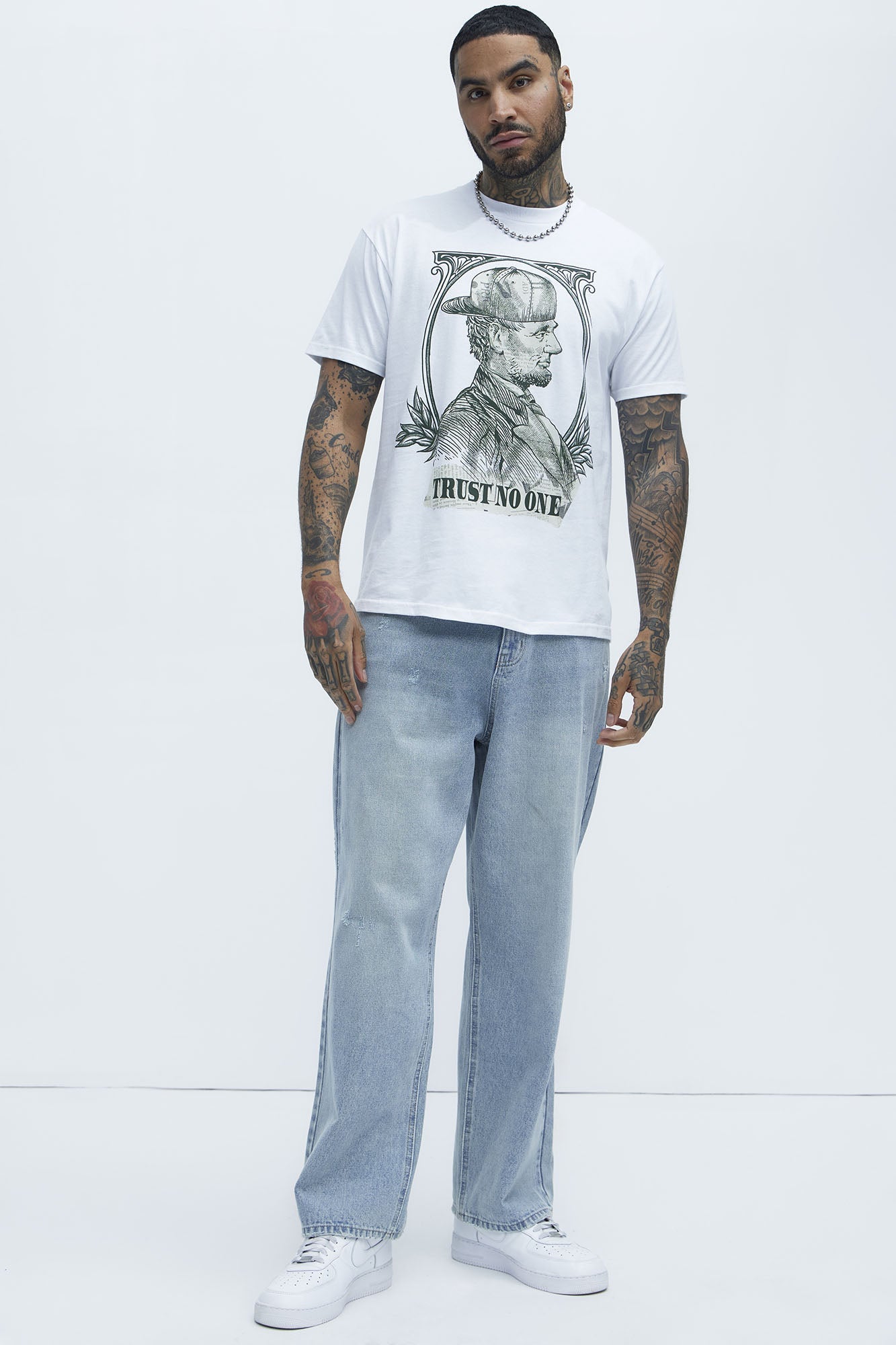 All About The Abrahams Short Sleeve Tee - White