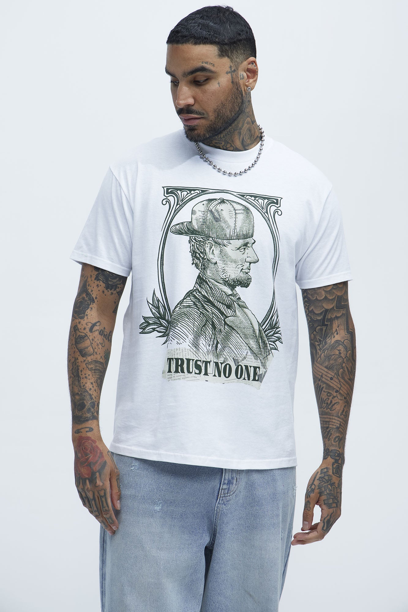 All About The Abrahams Short Sleeve Tee - White