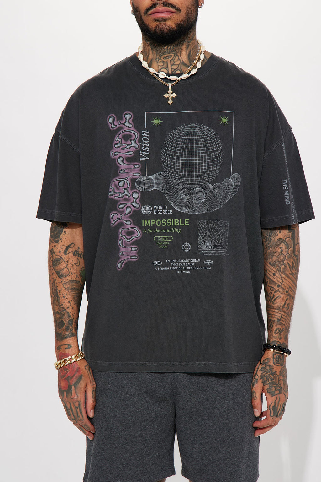 Worldwide Oversized Short Sleeve Tee - Black