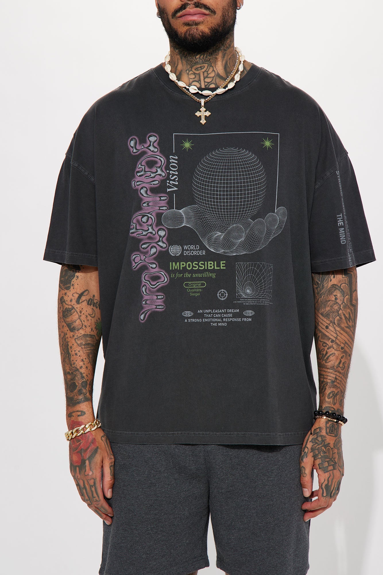 Worldwide Oversized Short Sleeve Tee - Black