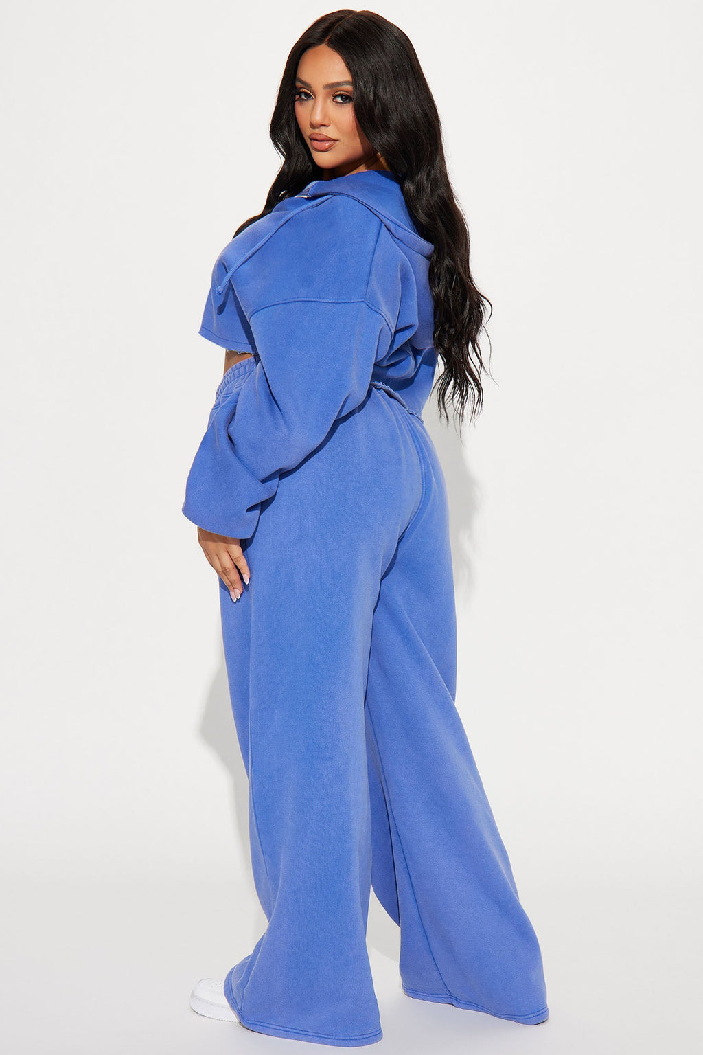 On The Go Fleece Pant Set - Blue