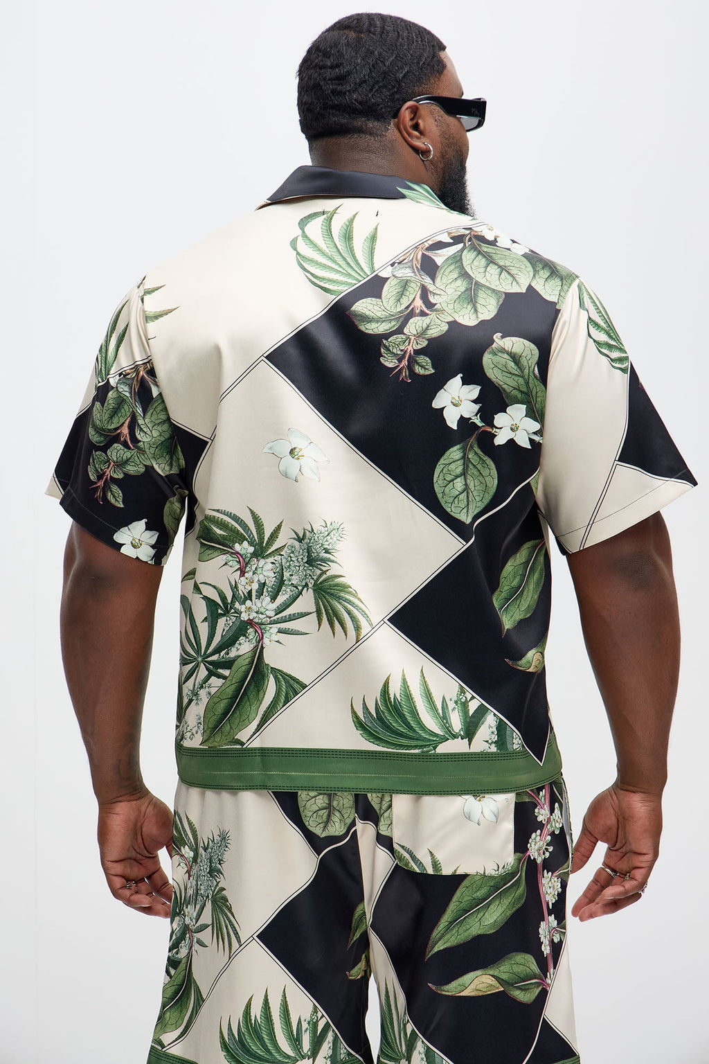 Agrarian Printed Cuban Collar Shirt - Green/combo
