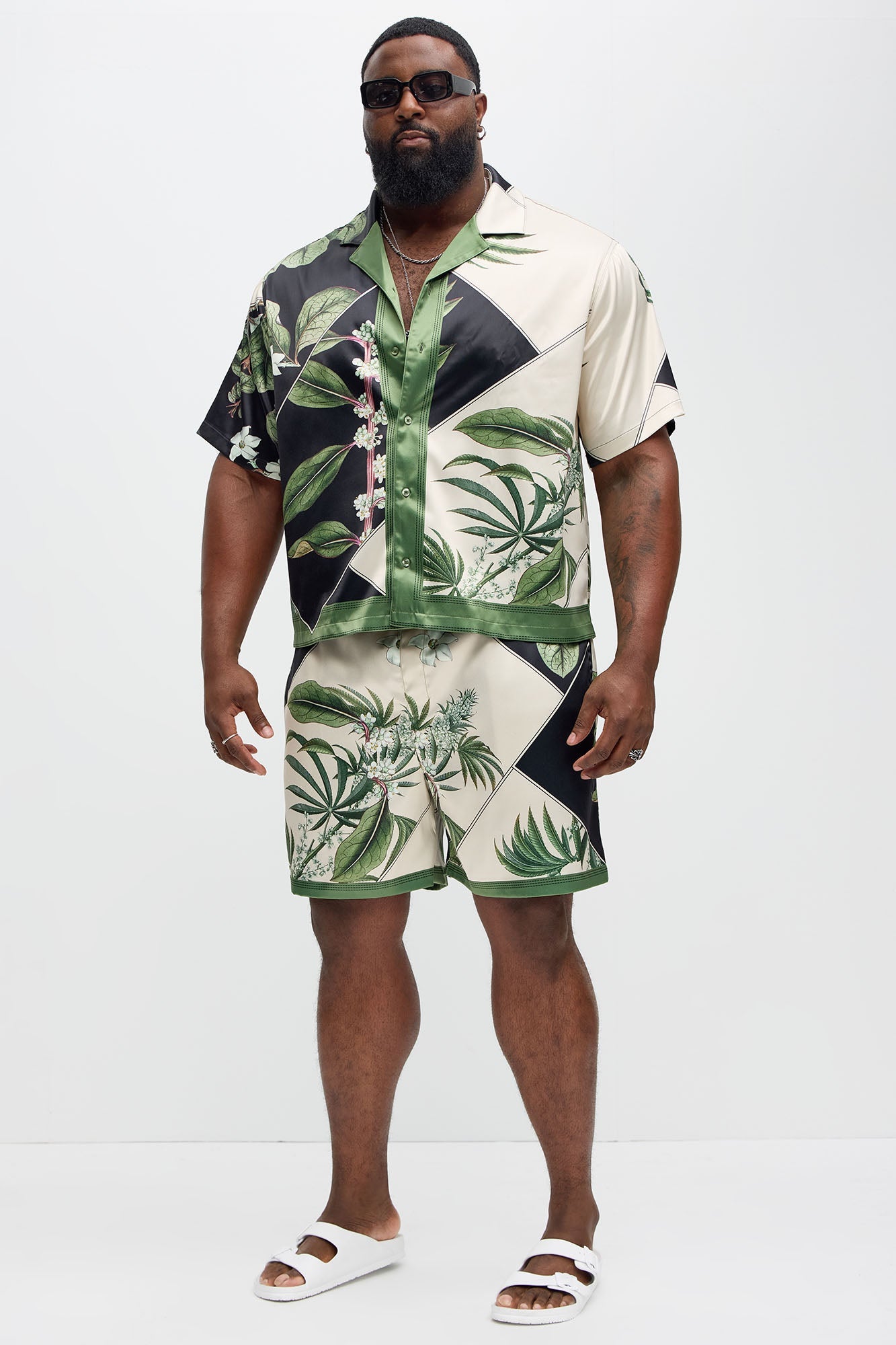 Agrarian Printed Short - Green/combo