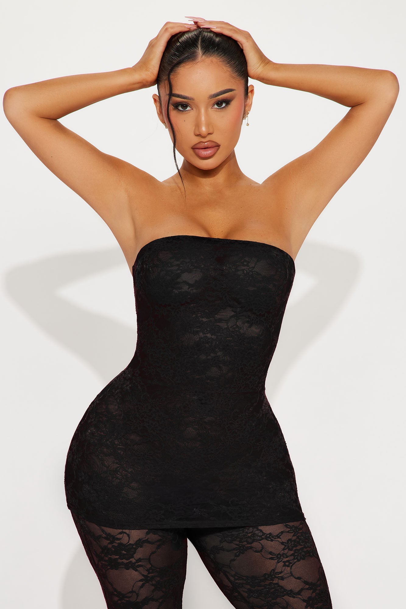 Look Out For Me Lace Jumpsuit - Black