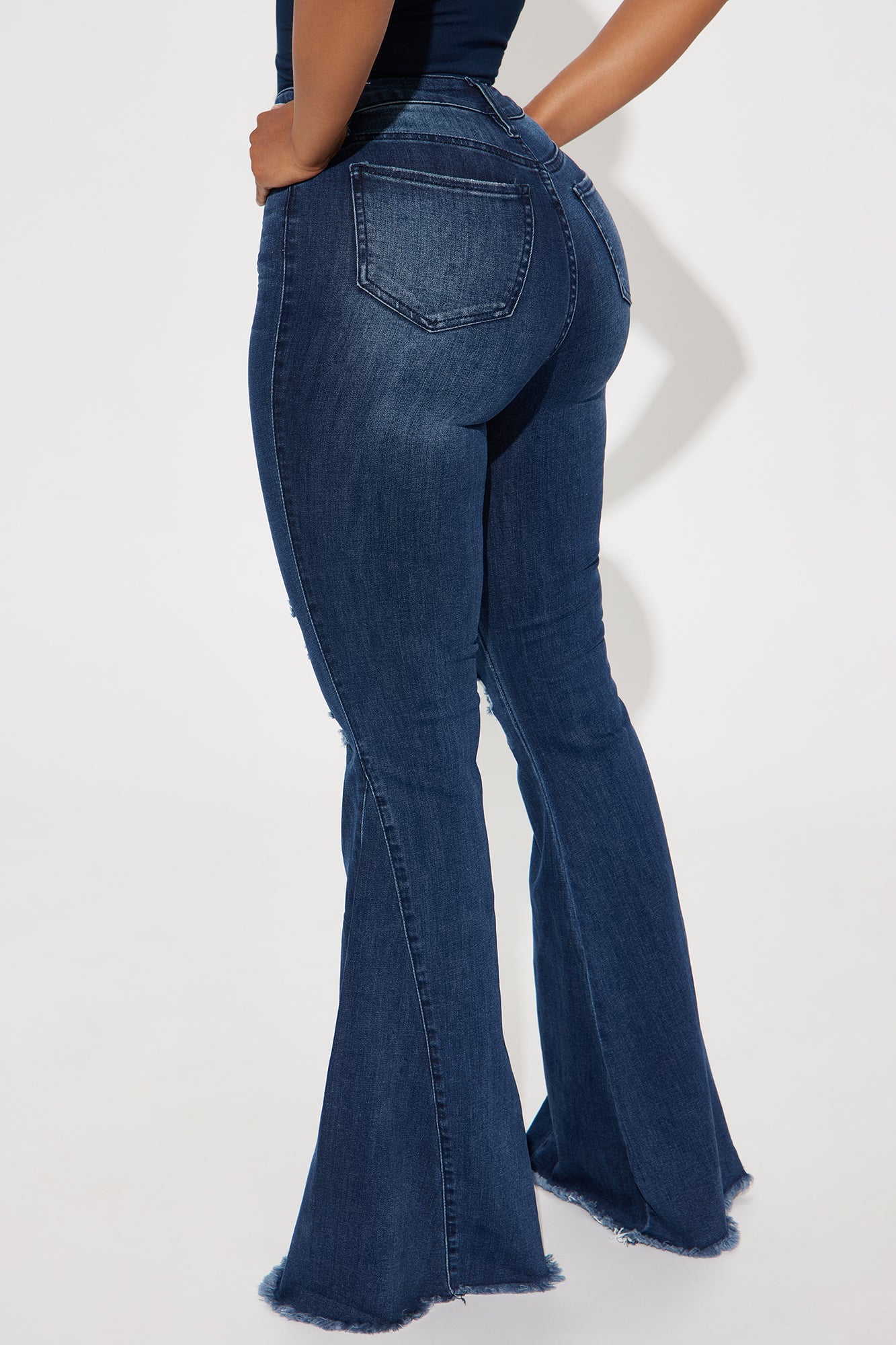 Come Correct Stretch Flare Jeans - Dark Wash