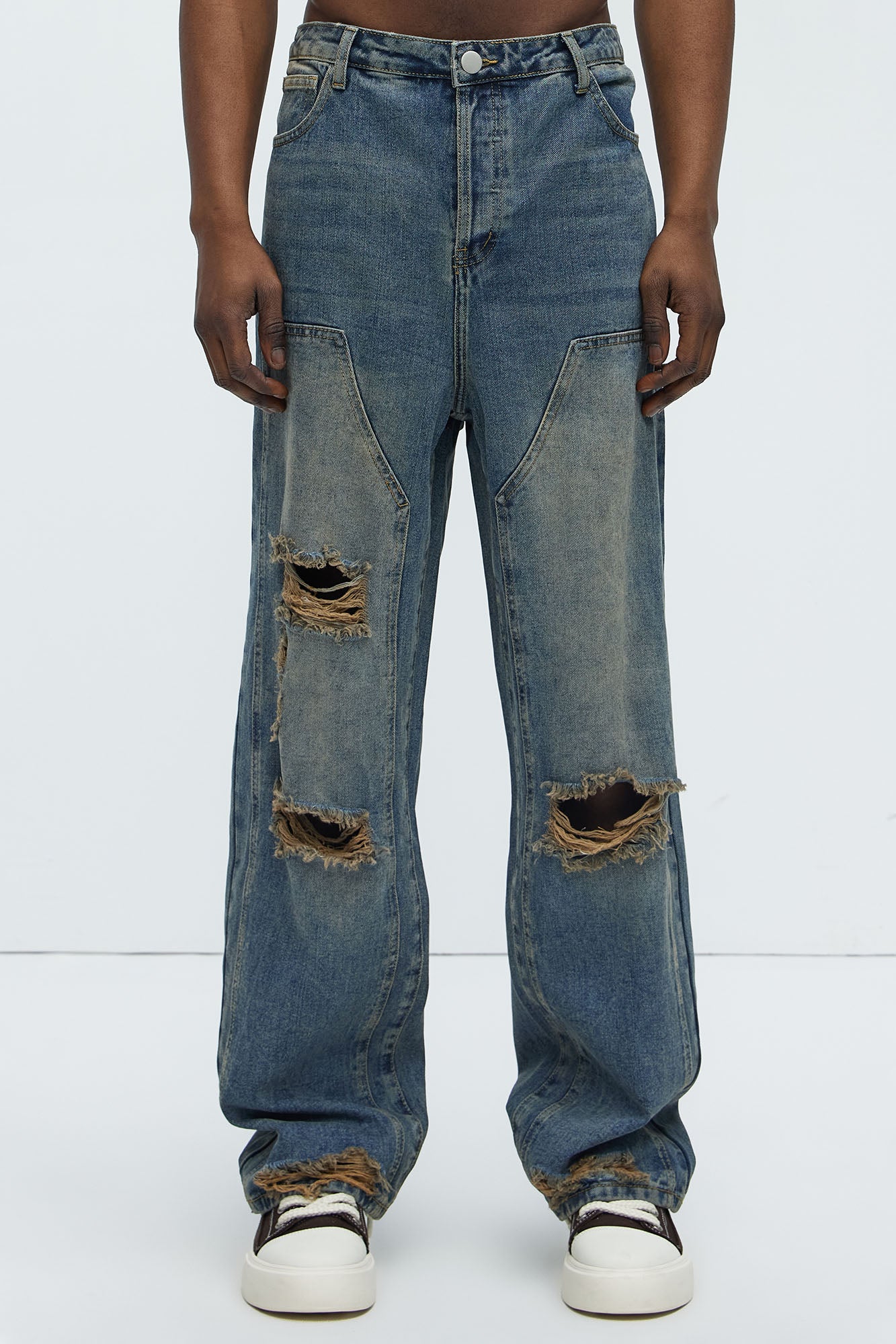 Vincent Vintage Carpenter Jeans - Vintage Blue Wash