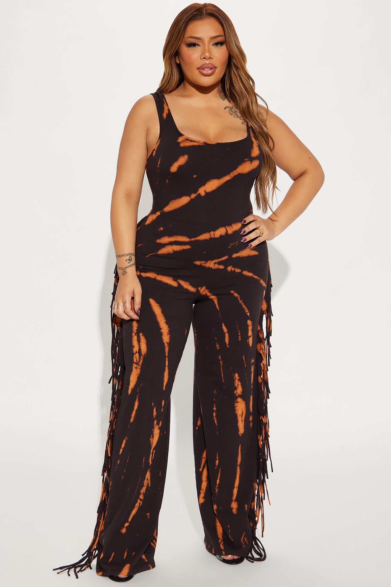 While We Wait Jumpsuit  - Black/combo