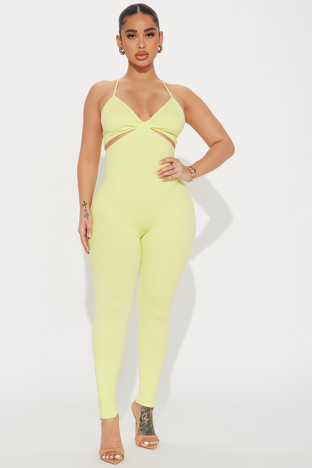 Amelia Seamless Jumpsuit - Lime
