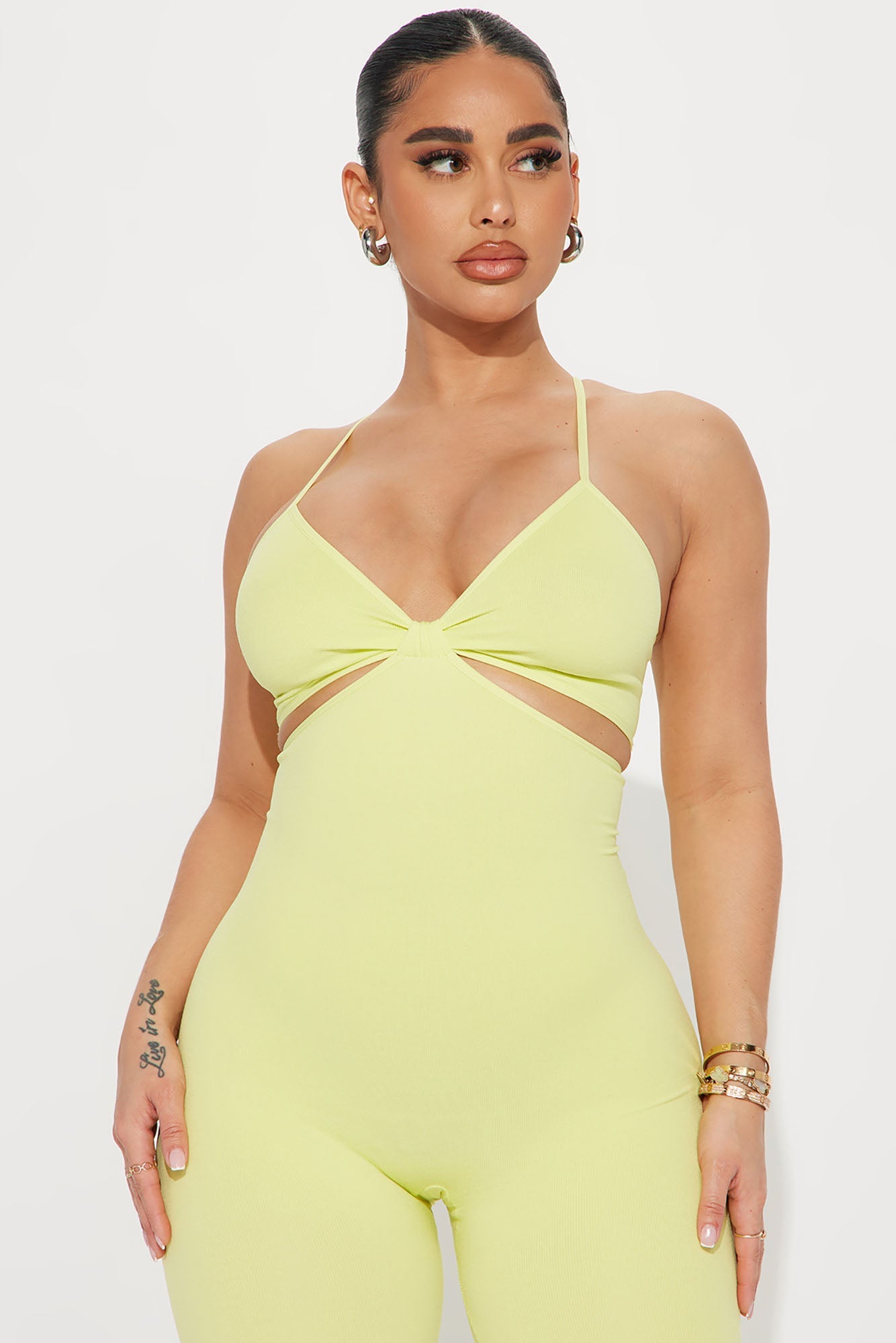 Amelia Seamless Jumpsuit - Lime