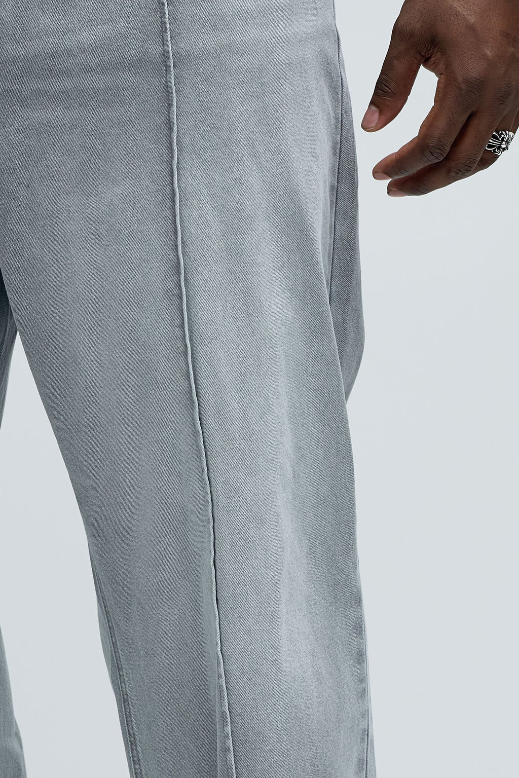Patras Pleat Baggy Jeans - Grey