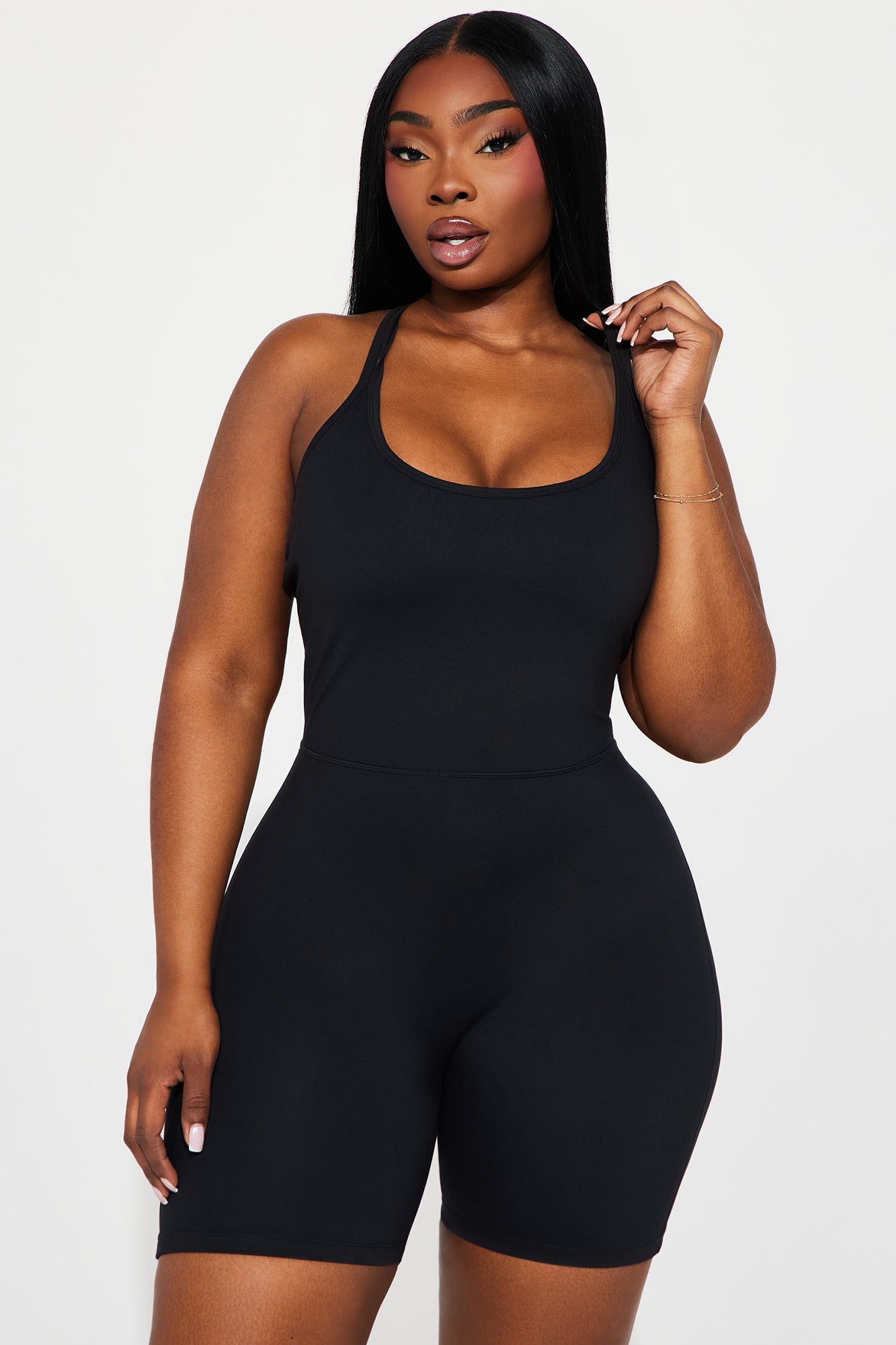 Cami Super Soft Active Romper - Black