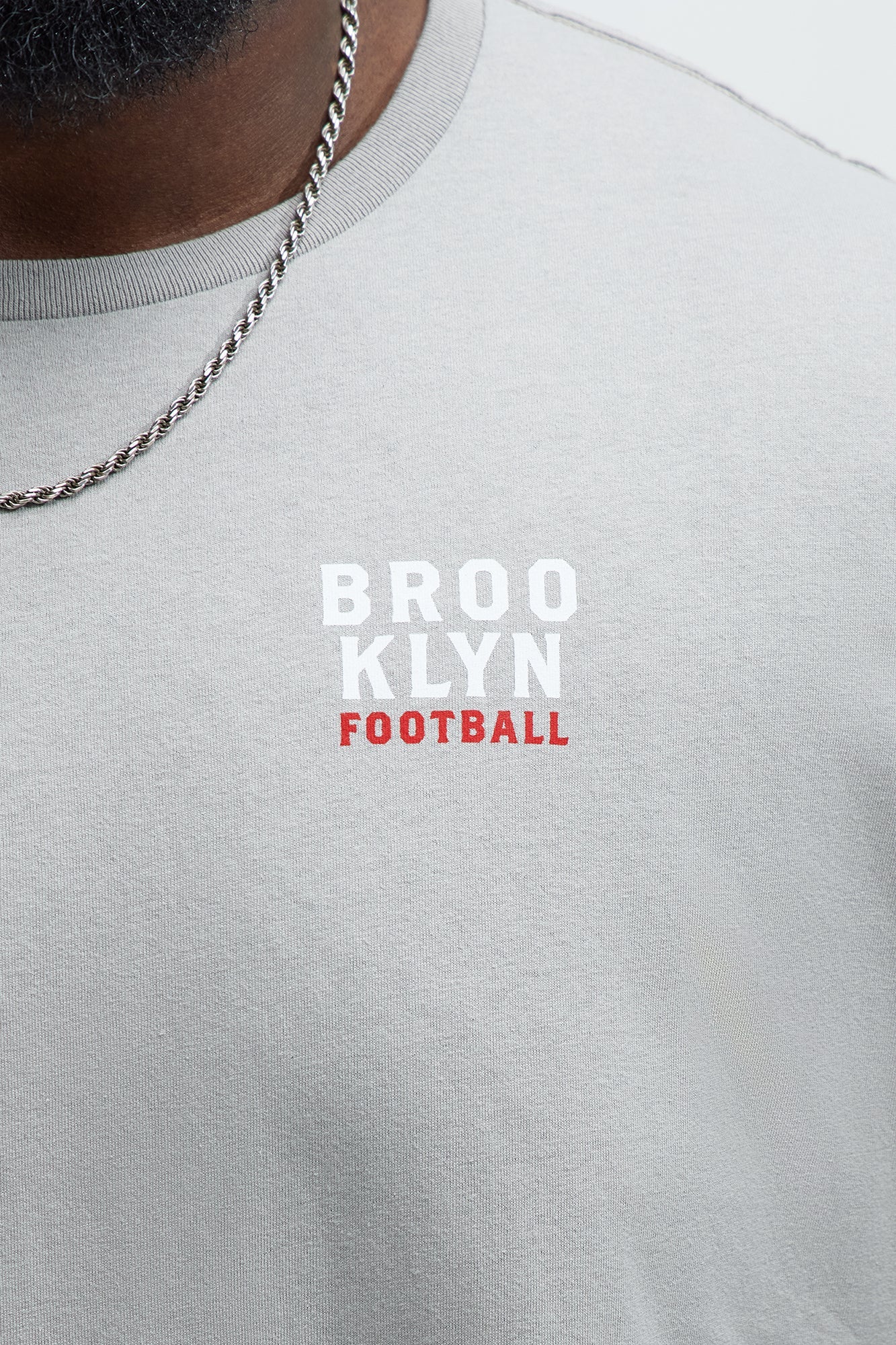 Brooklyn Basketball Oversized Short Sleeve Tee - Grey