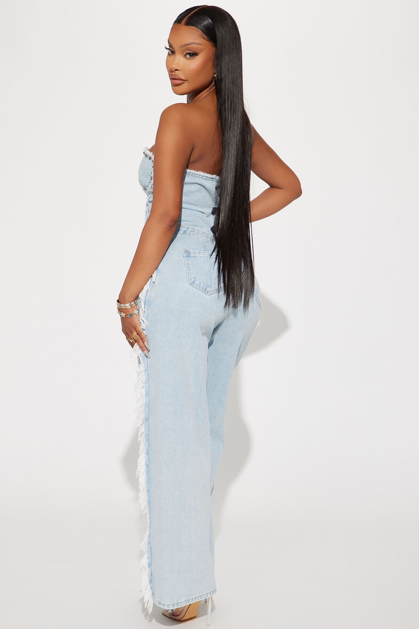 Demi Distressed Jumpsuit - Denim