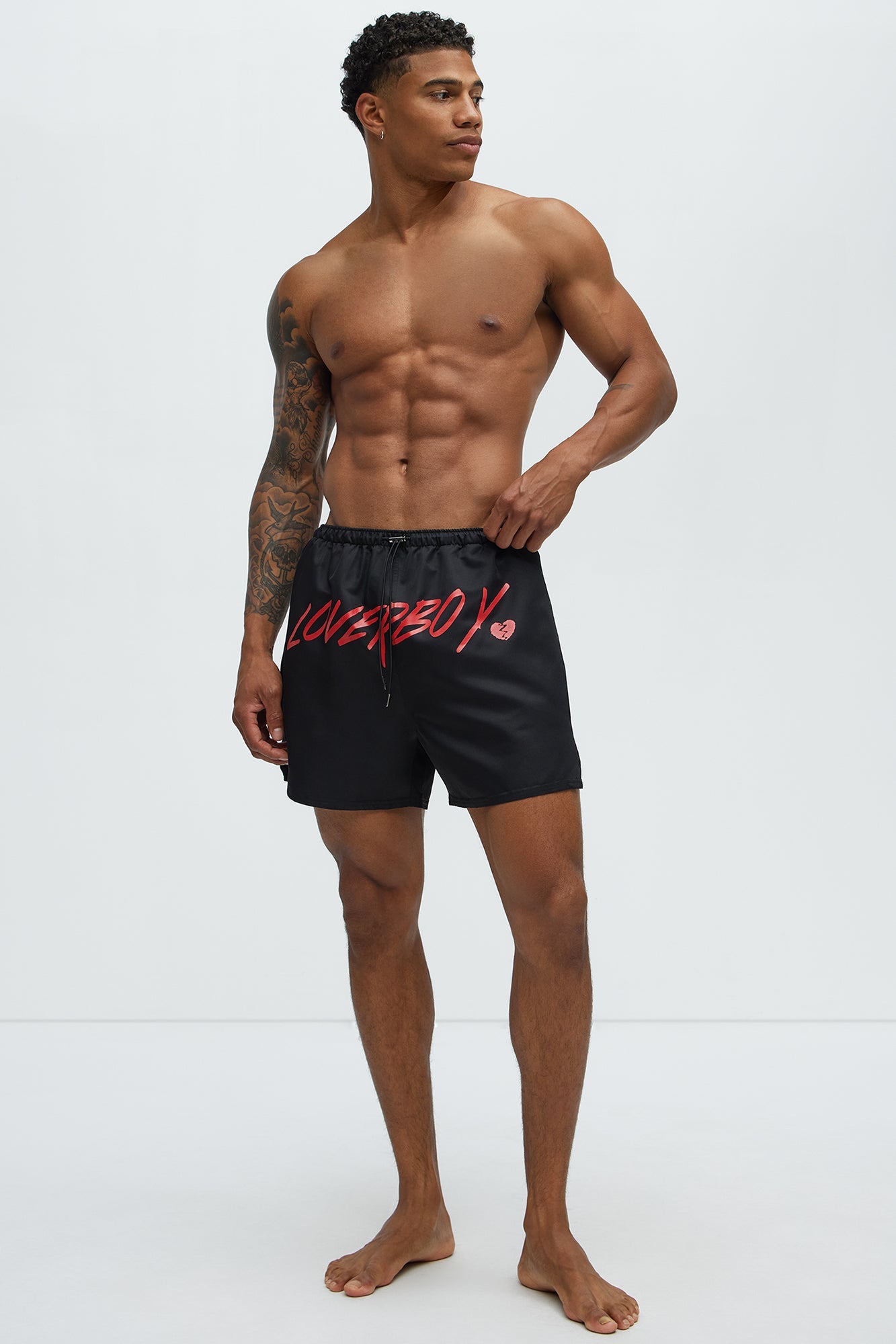 Loverboy Swim Trunk 6″ - Black