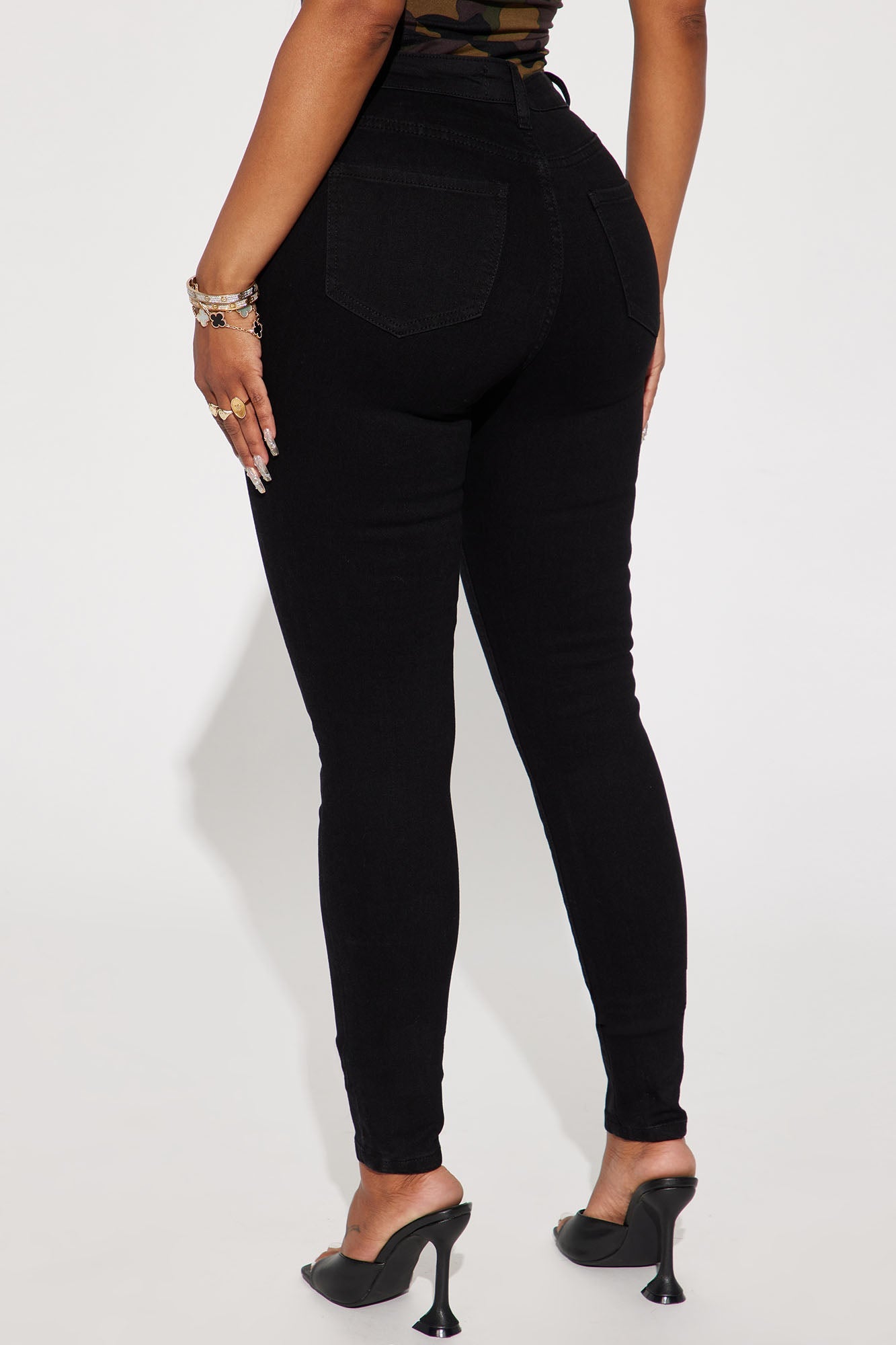 Harper High Rise Stretch Skinny Jeans - Black