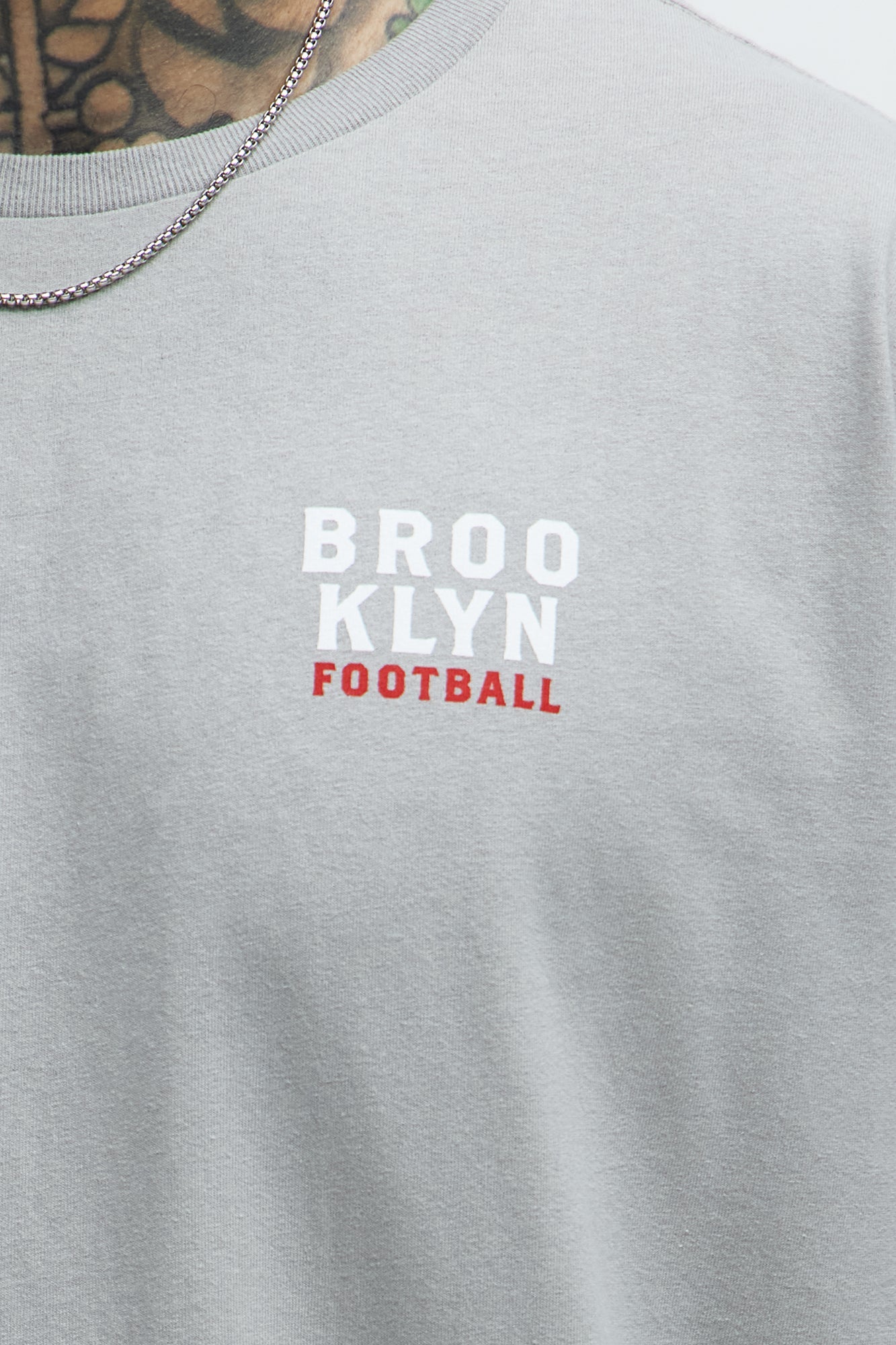 Brooklyn Basketball Oversized Short Sleeve Tee - Grey