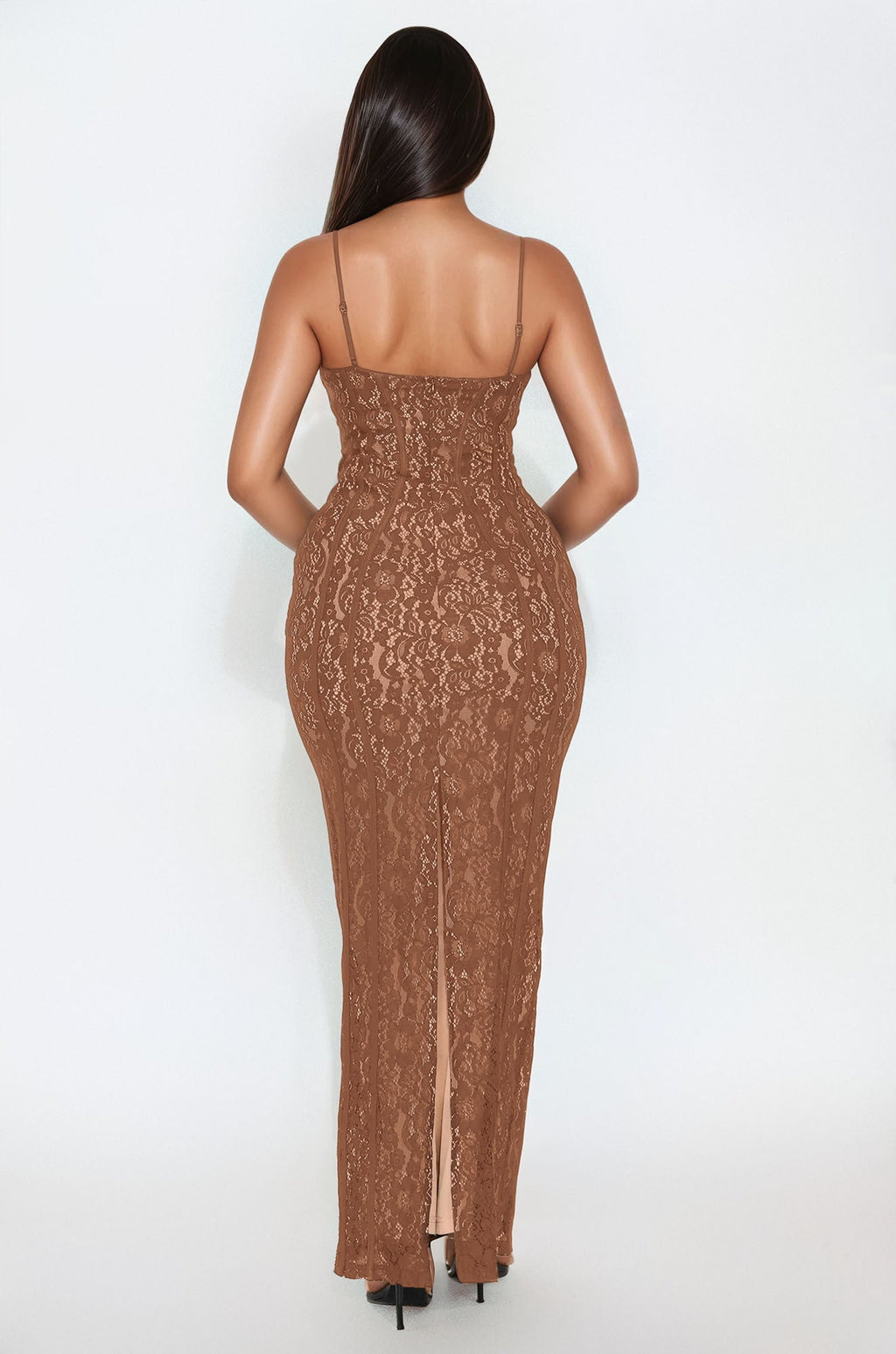 All In Love Lace Maxi Dress - Mocha