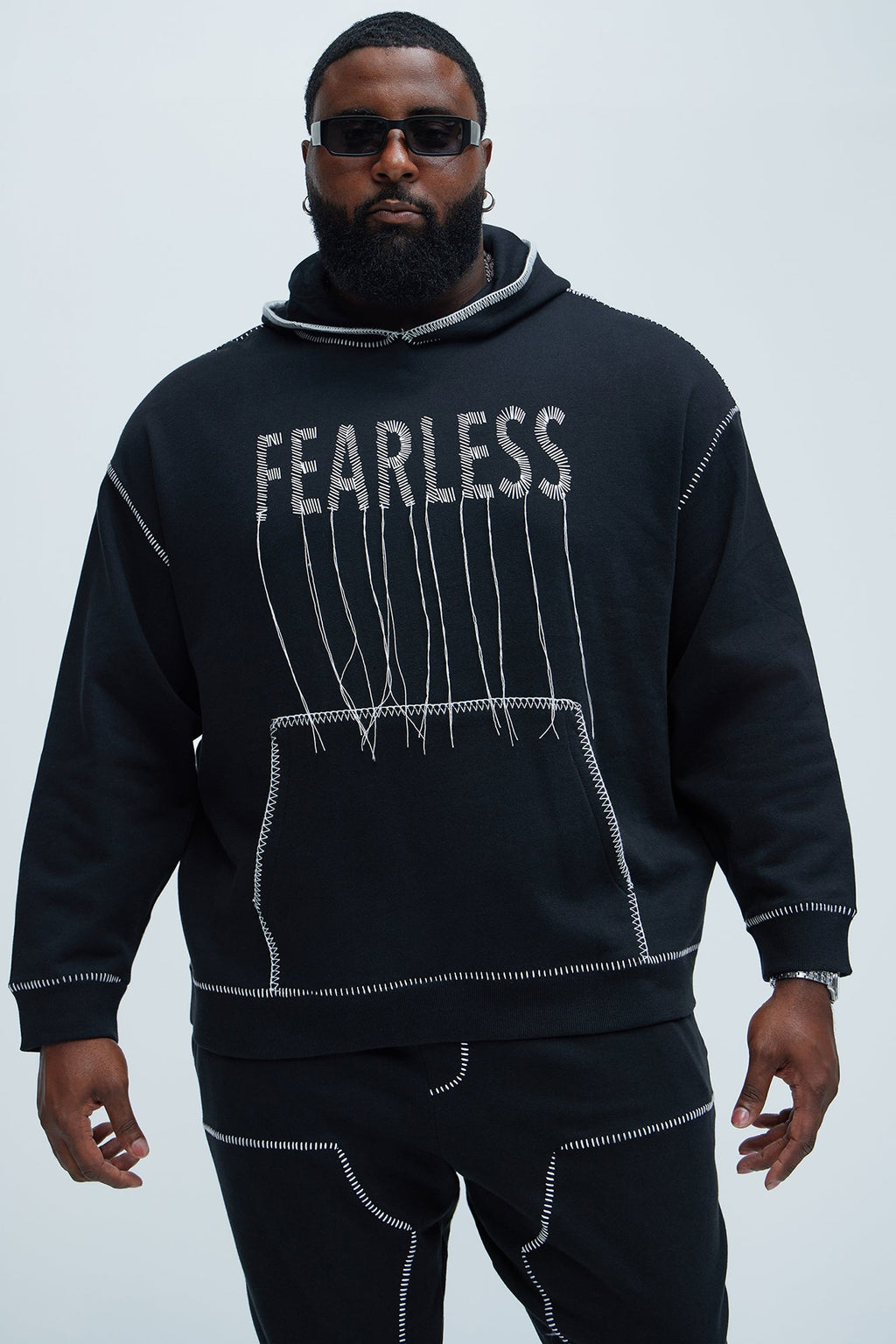 Tyson Stitch Hoodie - Black