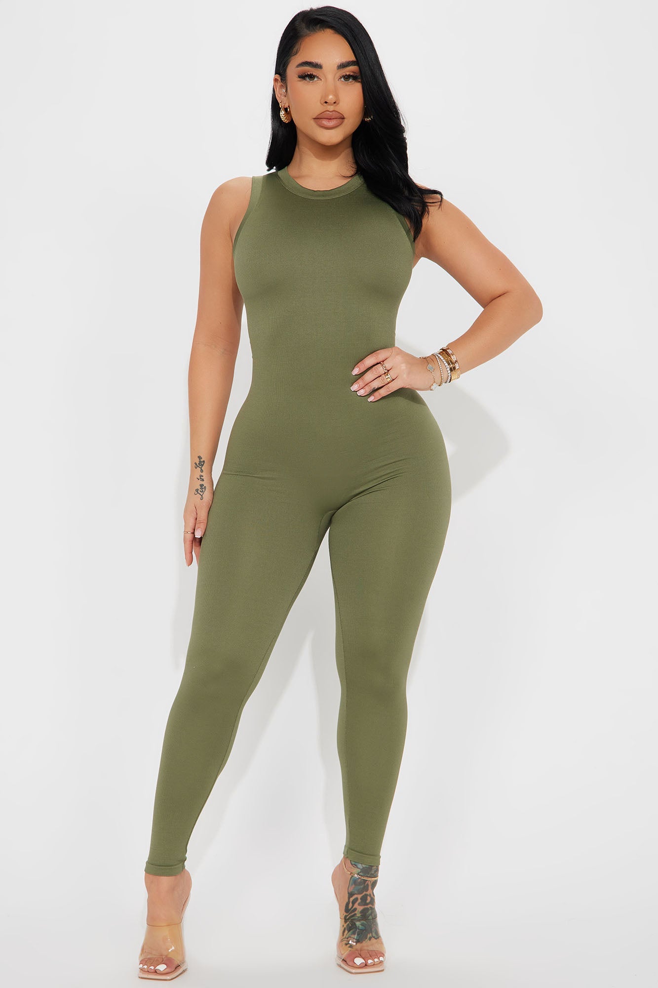Jayda Seamless Jumpsuit - Olive