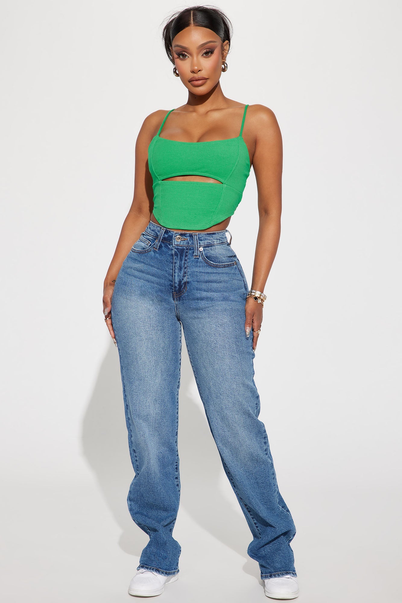 Can't Deny It Non Stretch Straight Leg Jean - Medium Wash
