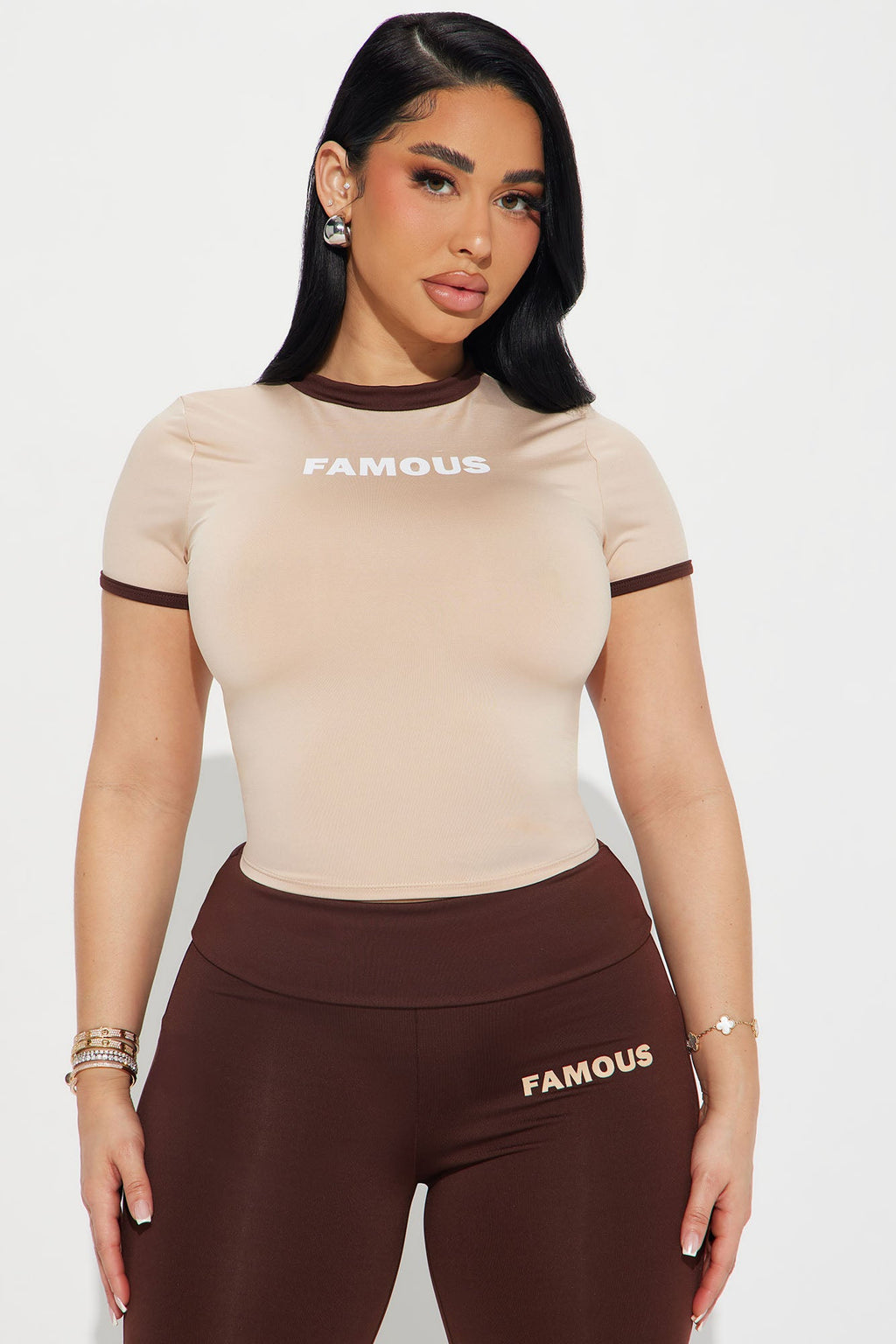 Almost Famous Pant Set - Chocolate/Combo