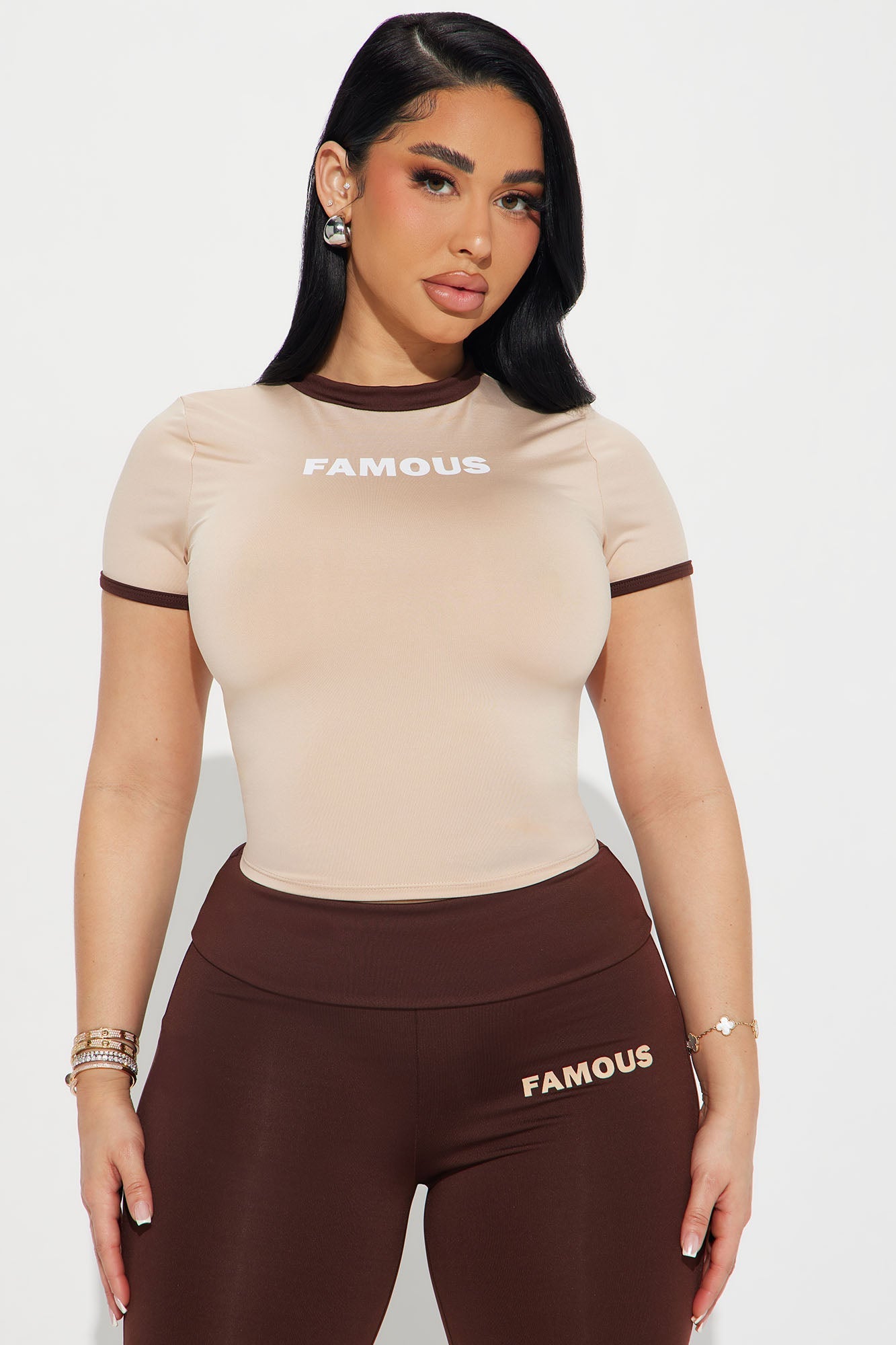 Almost Famous Pant Set - Chocolate/Combo