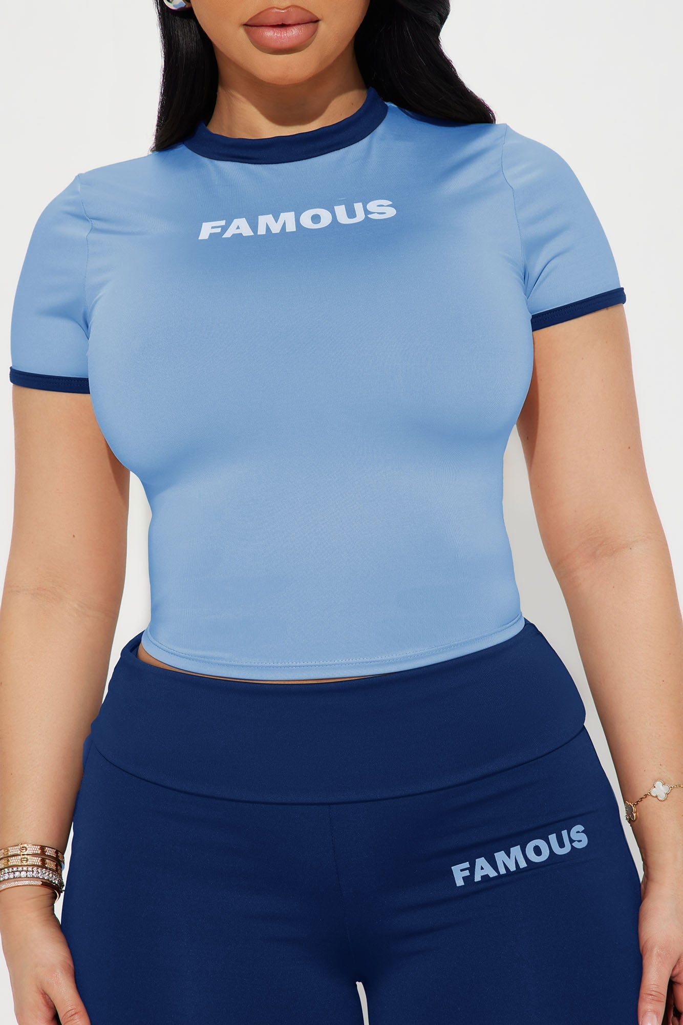 Almost Famous Pant Set - Navy/combo