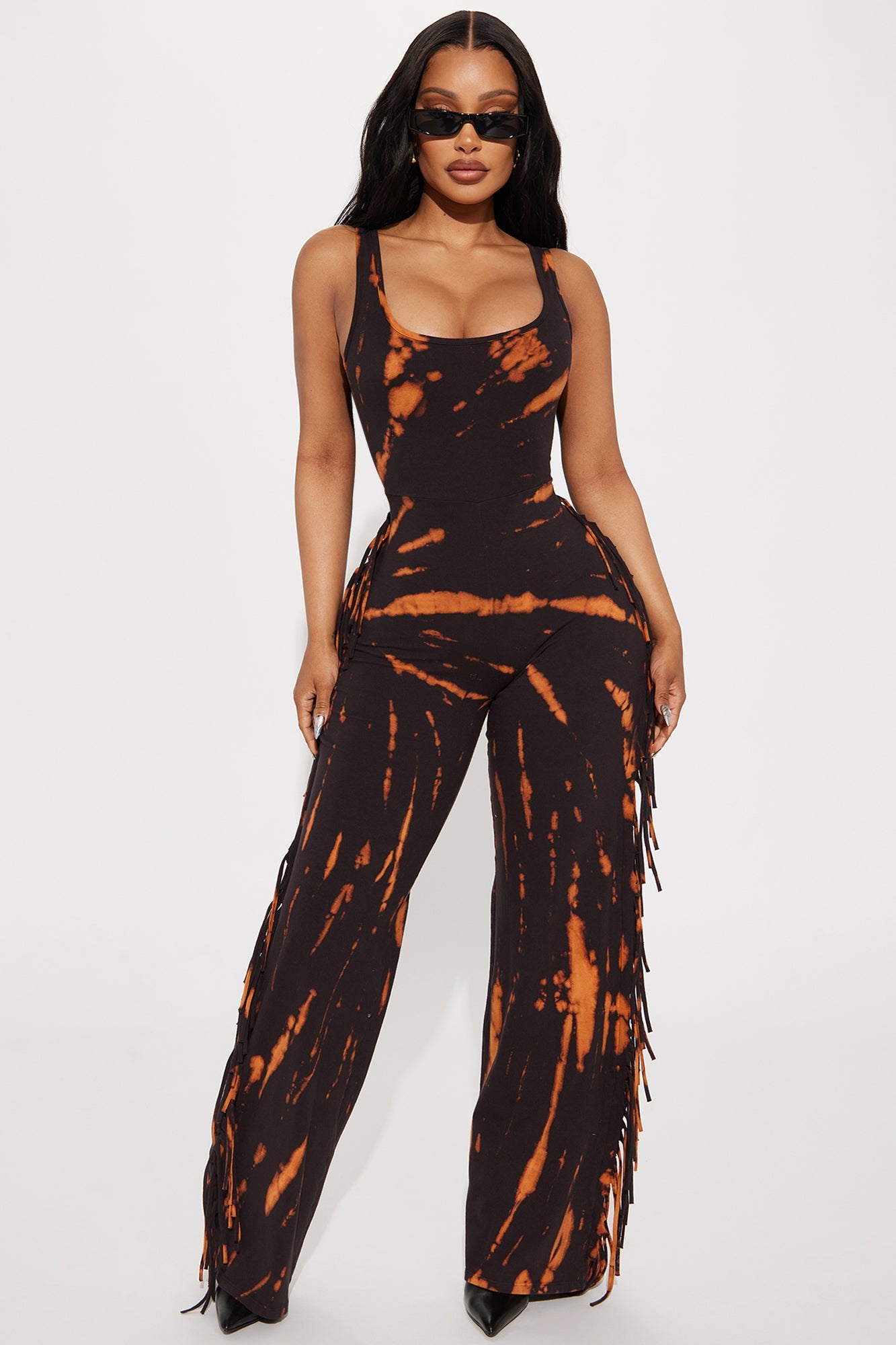 While We Wait Jumpsuit  - Black/combo