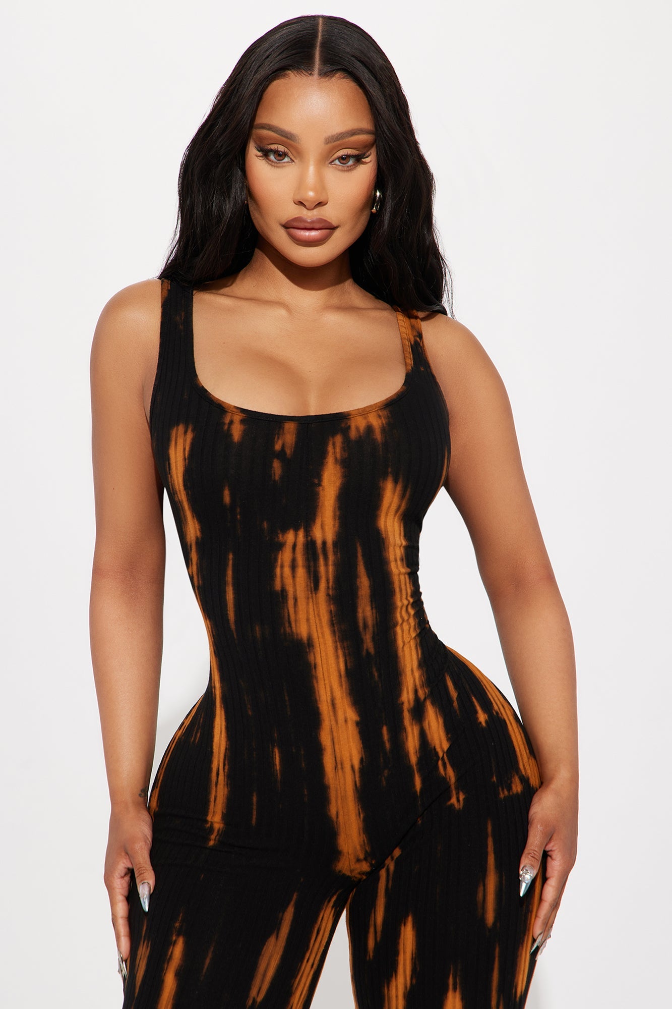 You Remind Me Of Tie Dye Jumpsuit - Black/combo