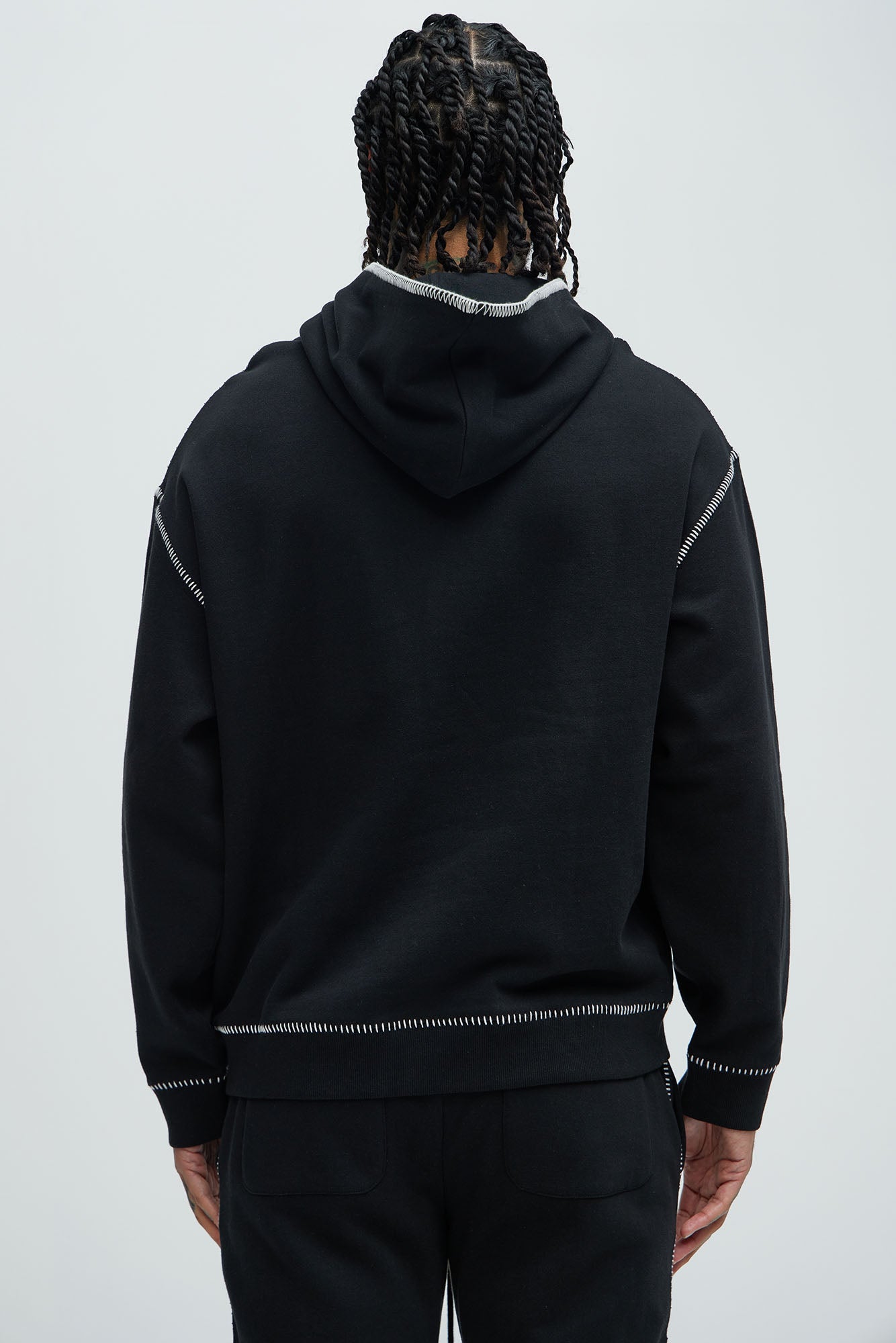 Tyson Stitch Hoodie - Black