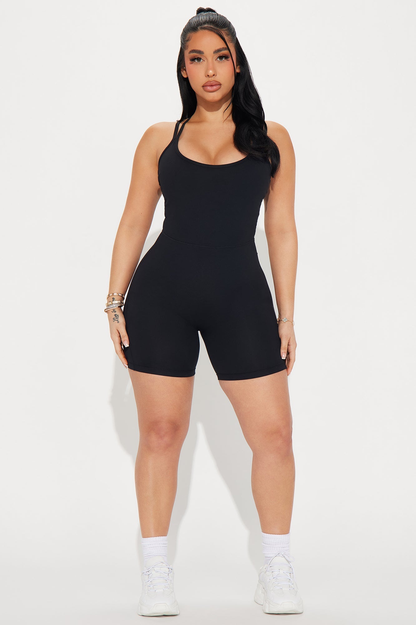 Cami Super Soft Active Romper - Black