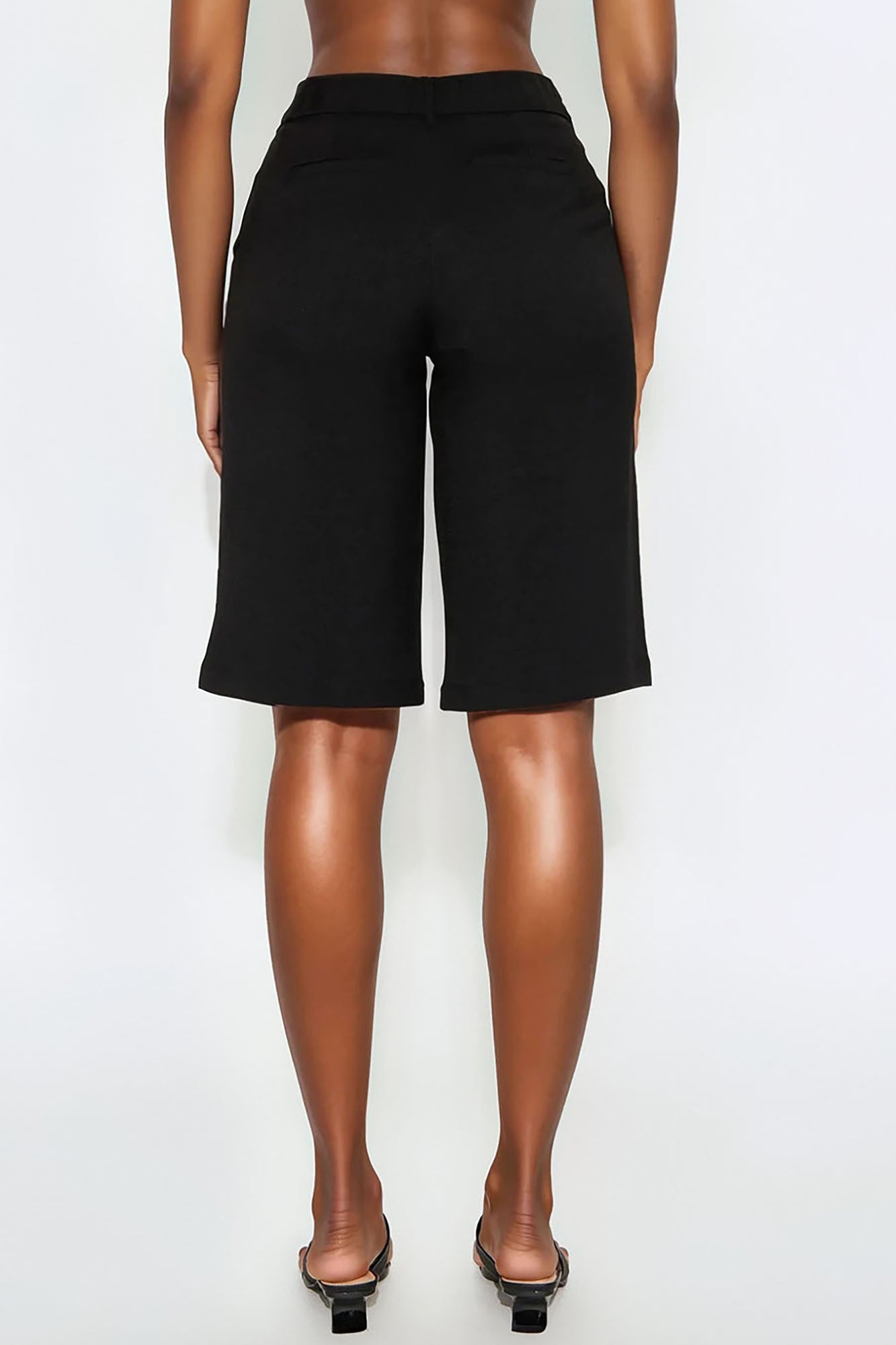 Georgina Trouser Bermuda Short - Black