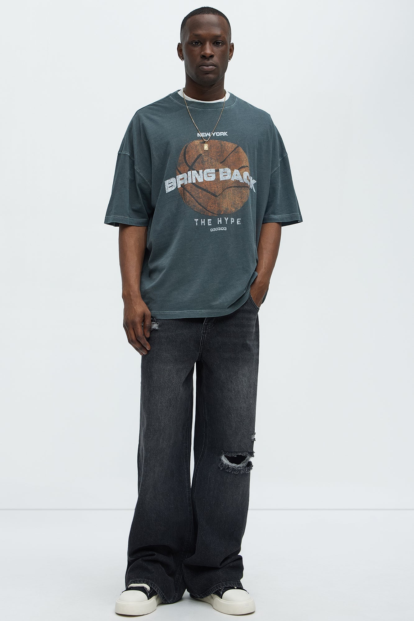 Bring Back Oversized Short Sleeve Tee - Grey