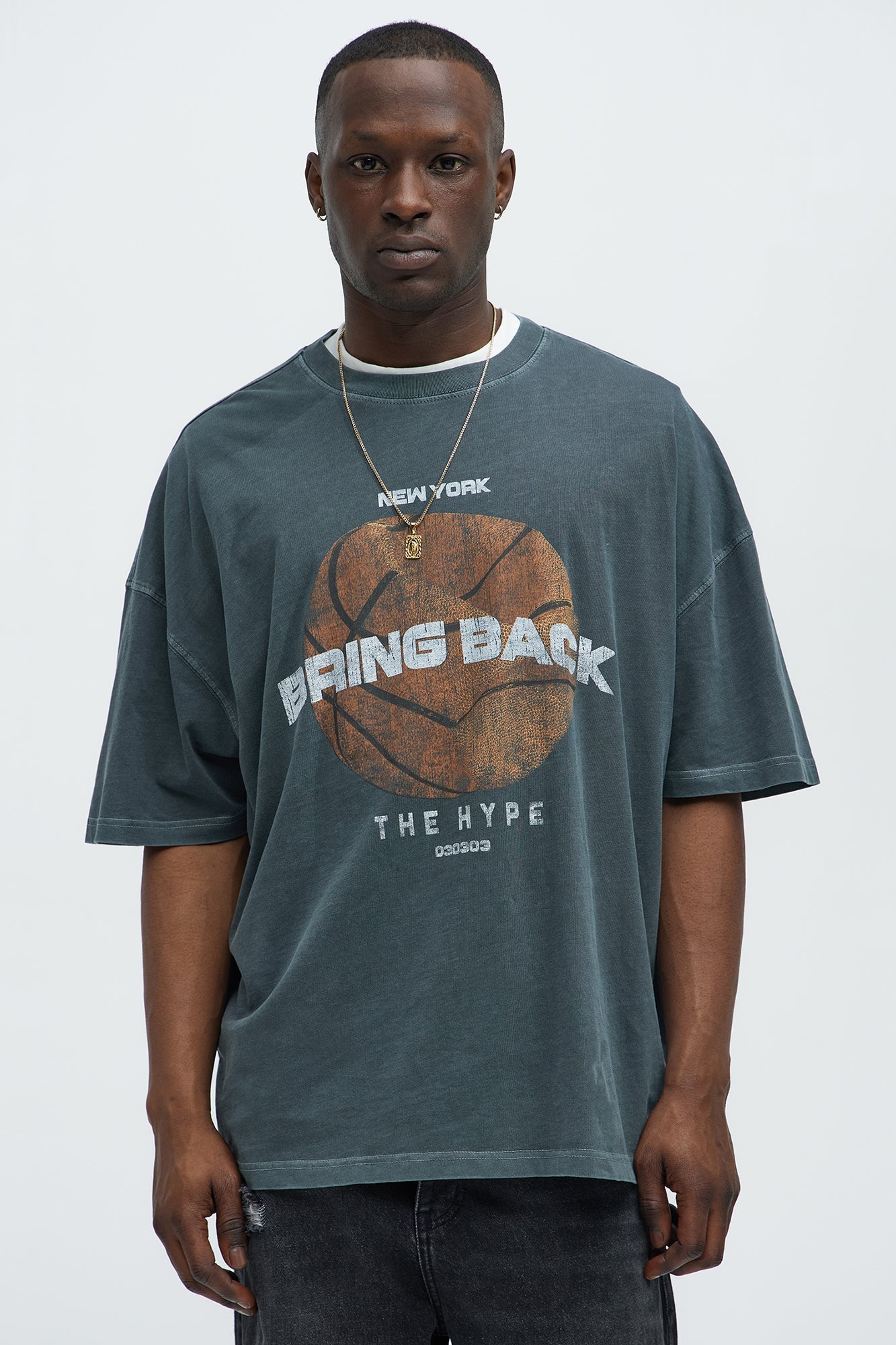 Bring Back Oversized Short Sleeve Tee - Grey