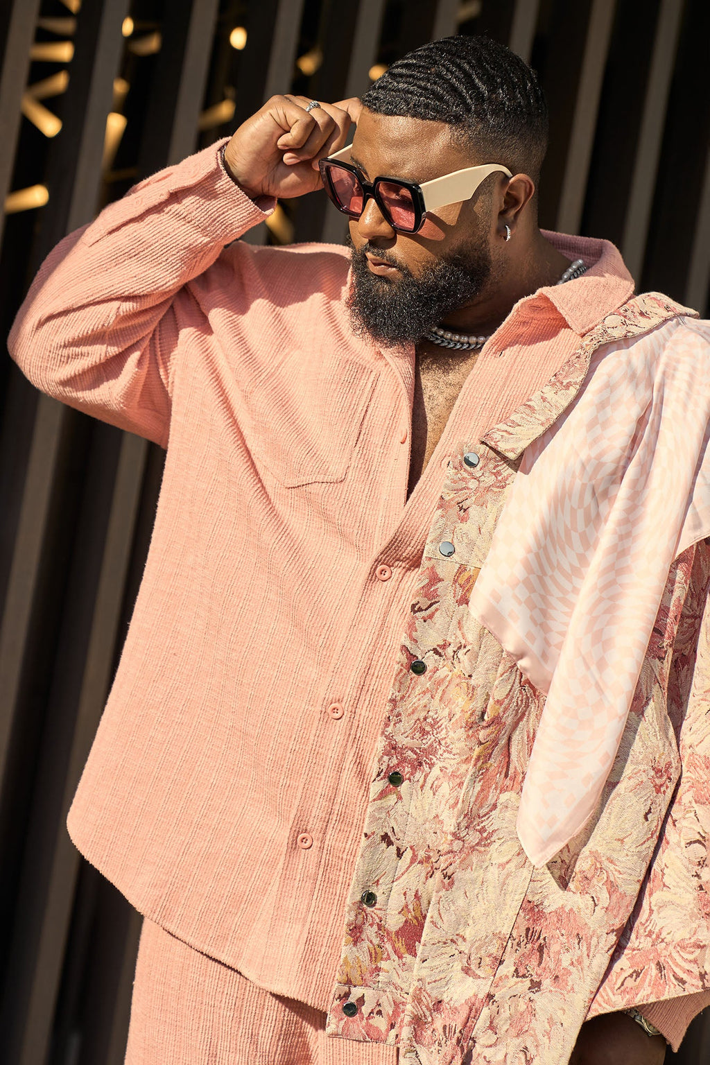 All You Need Is Tapestry Trucker Jacket - Pink/combo