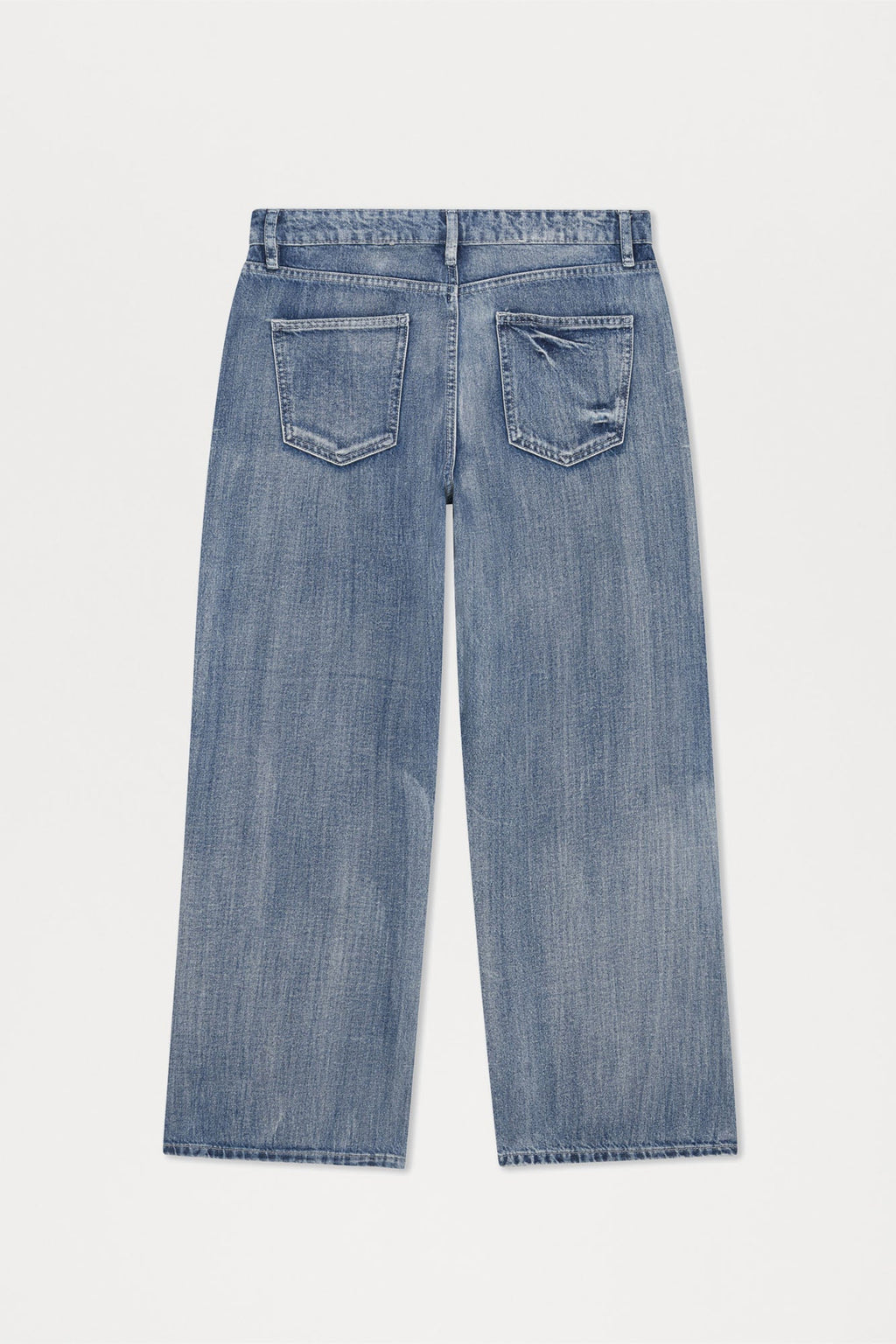 Seams Barbed Baggy Jeans - Light Wash