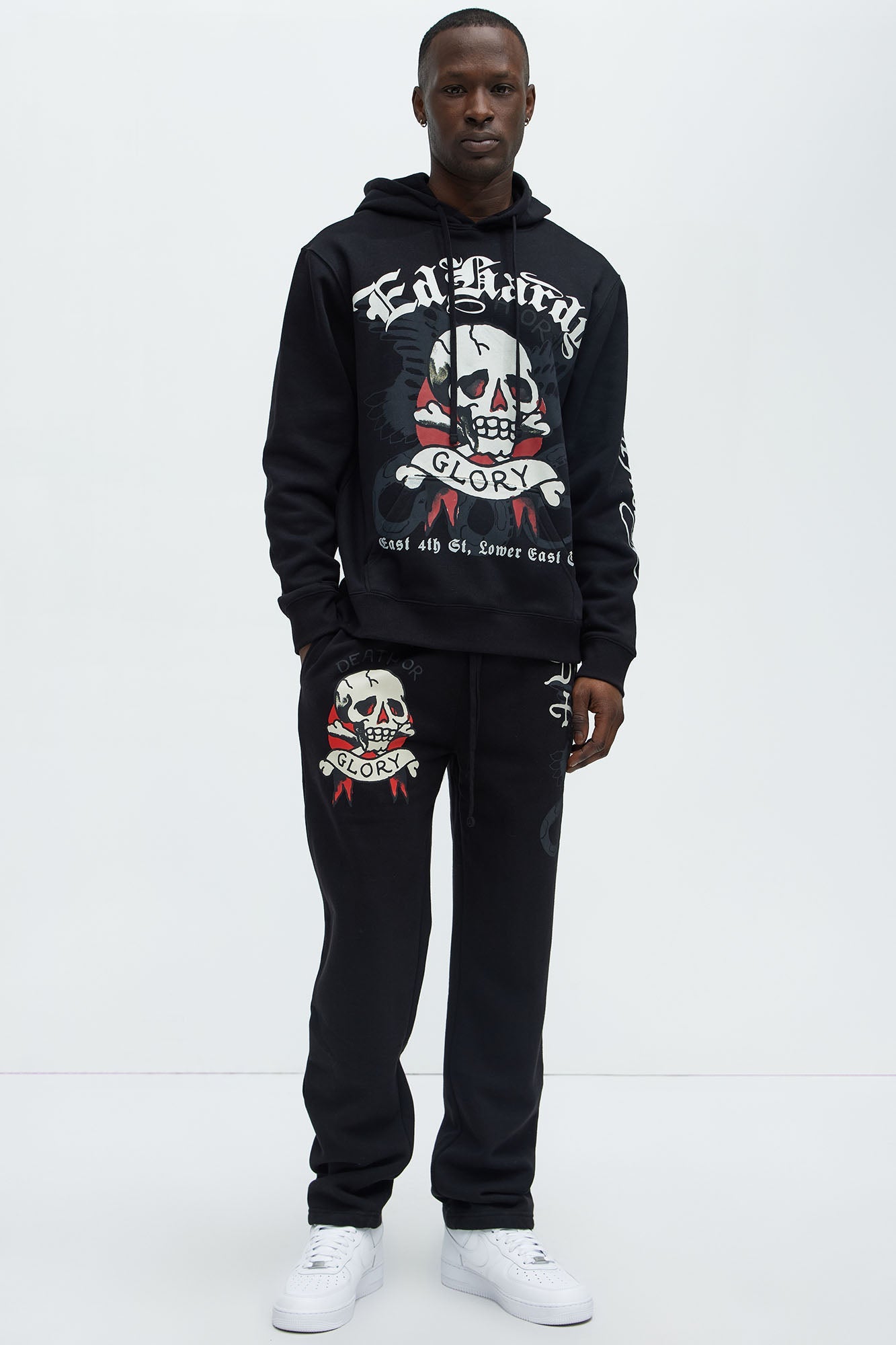 Ed Hardy Skull Glory Hoodie - Black