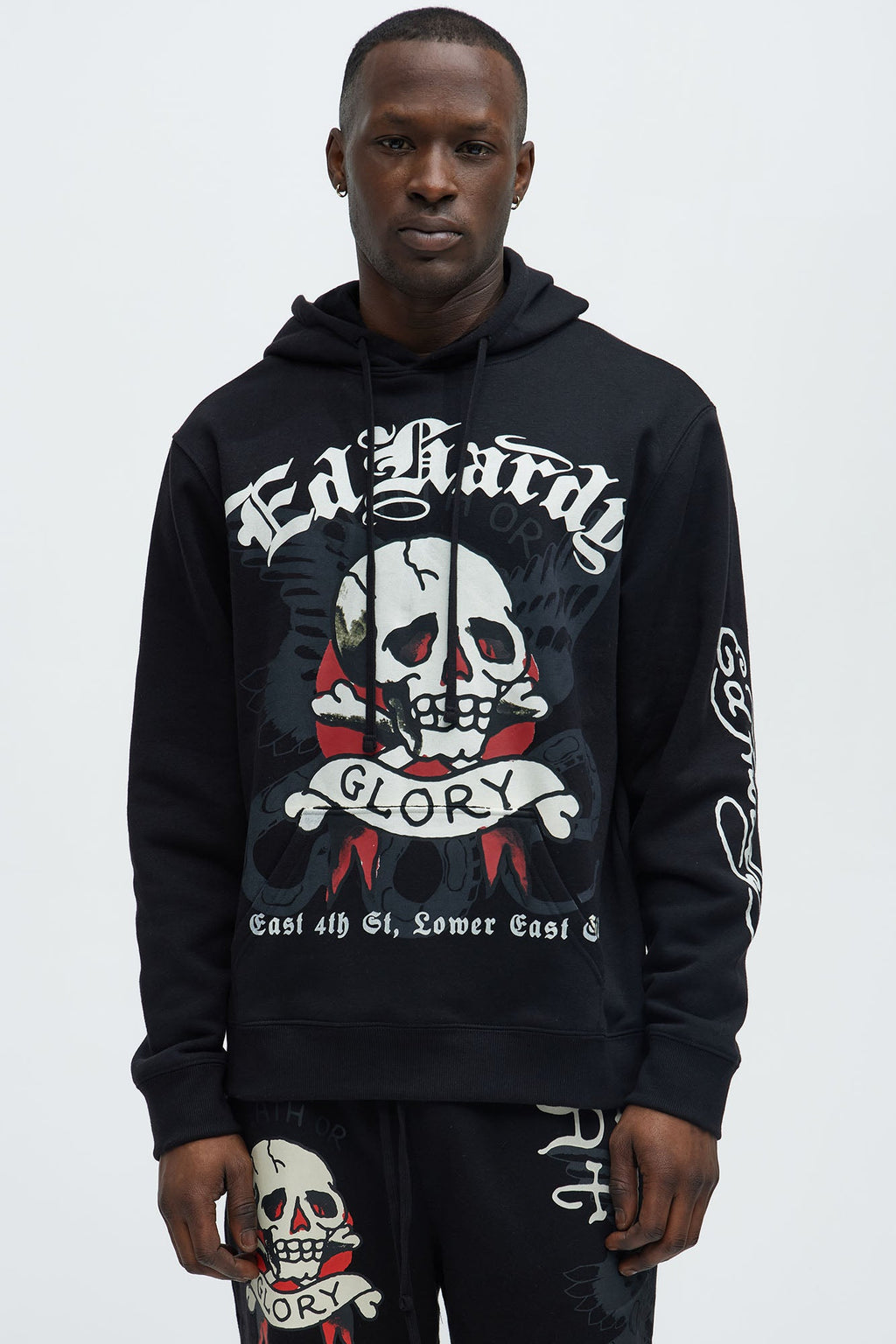 Ed Hardy Skull Glory Hoodie - Black