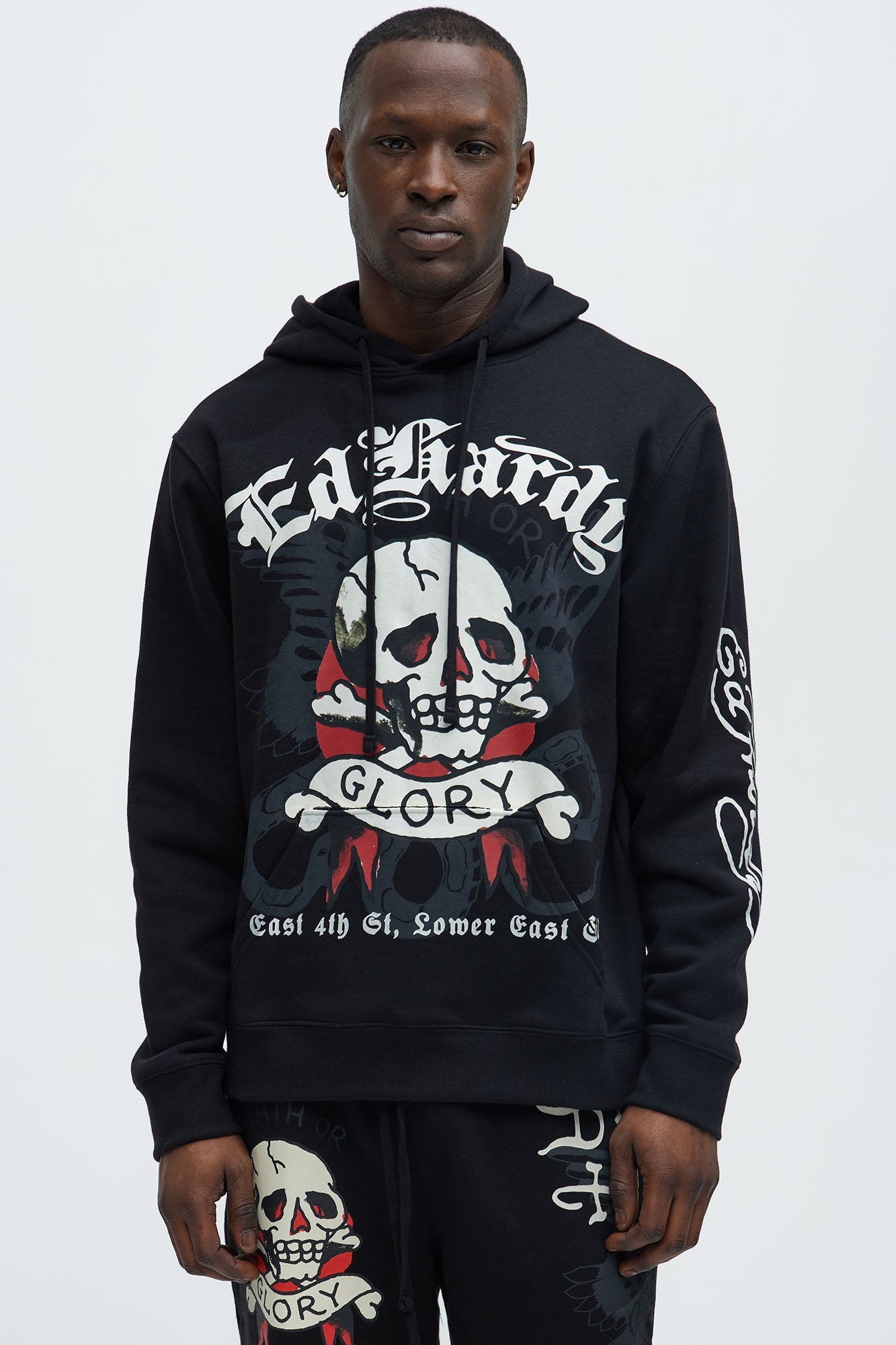 Ed Hardy Skull Glory Hoodie - Black