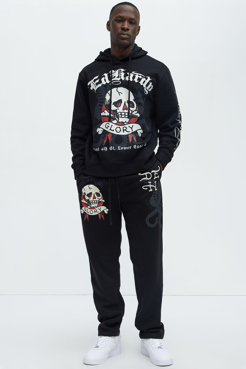 Ed Hardy Skull Glory Slim Sweatpants - Black
