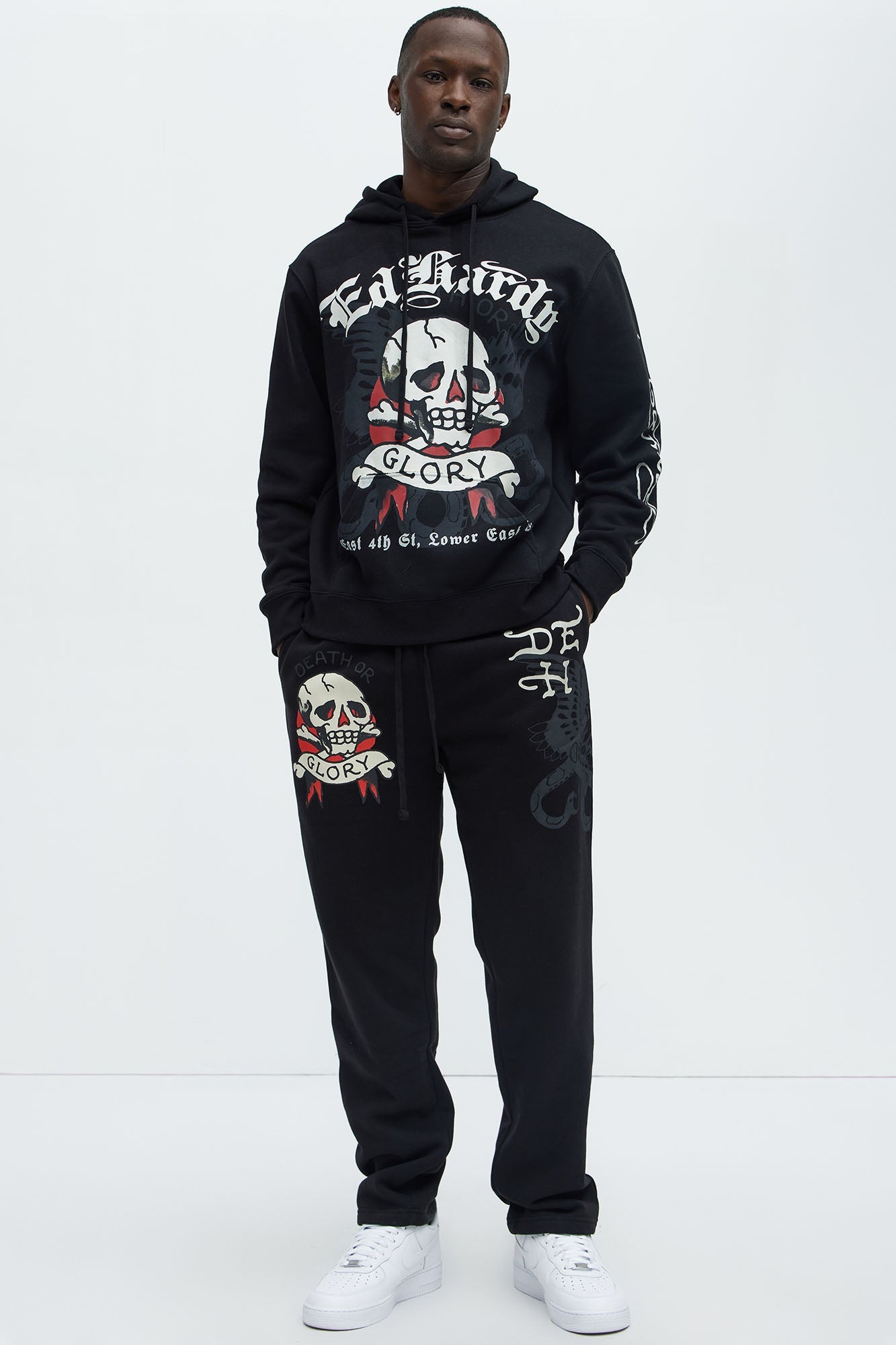 Ed Hardy Skull Glory Slim Sweatpants - Black