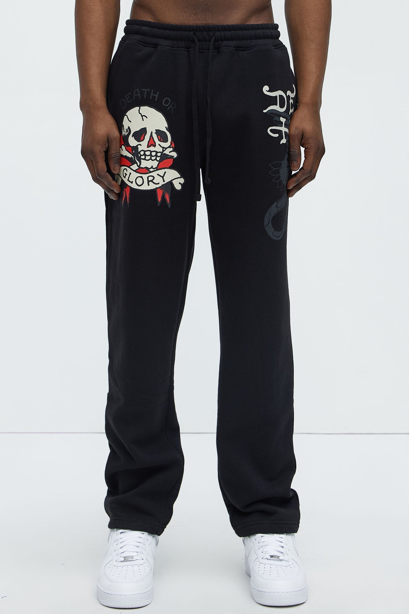 Ed Hardy Skull Glory Slim Sweatpants - Black