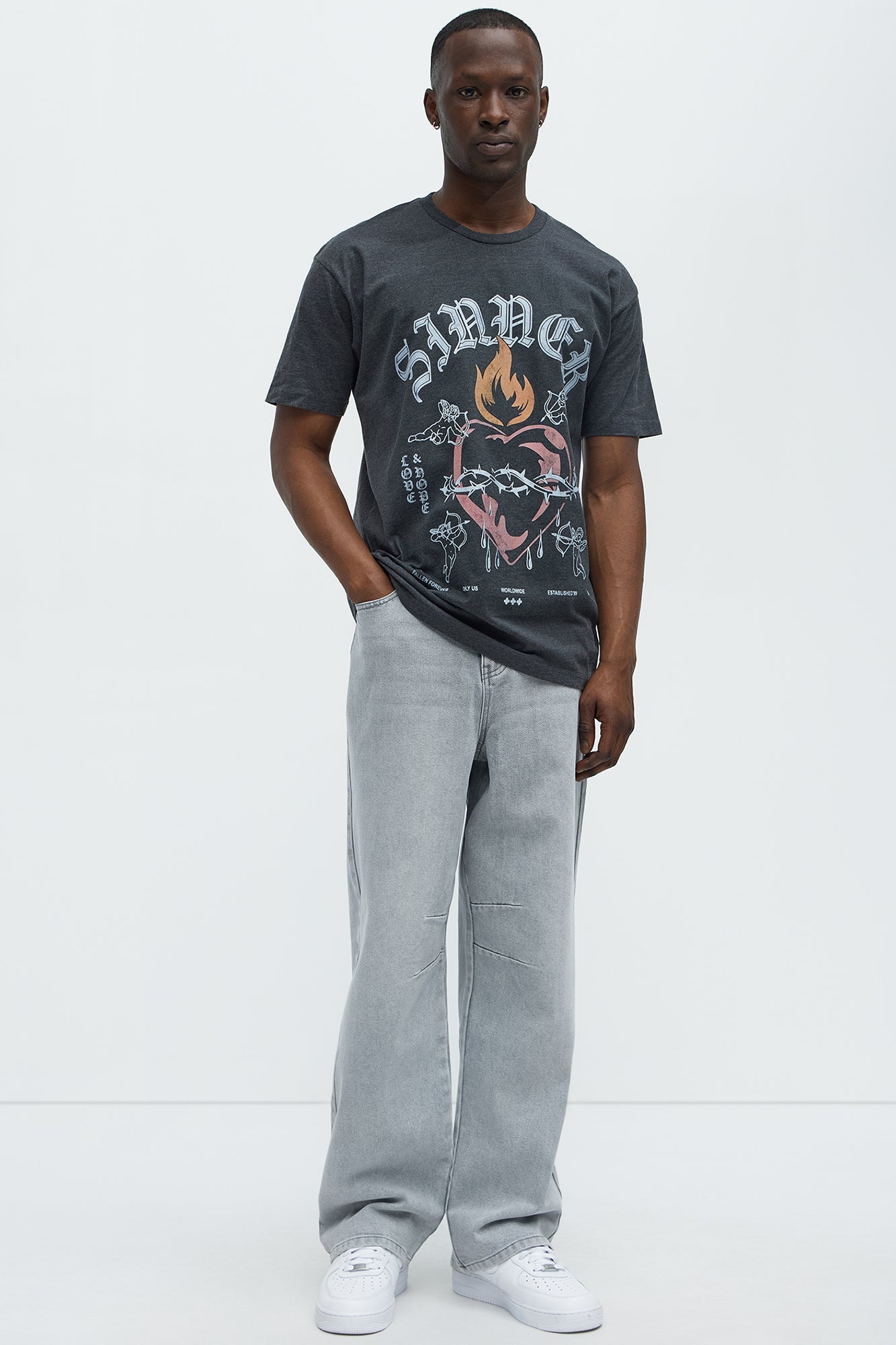 Kylan Classic Baggy Jeans - Slate Grey