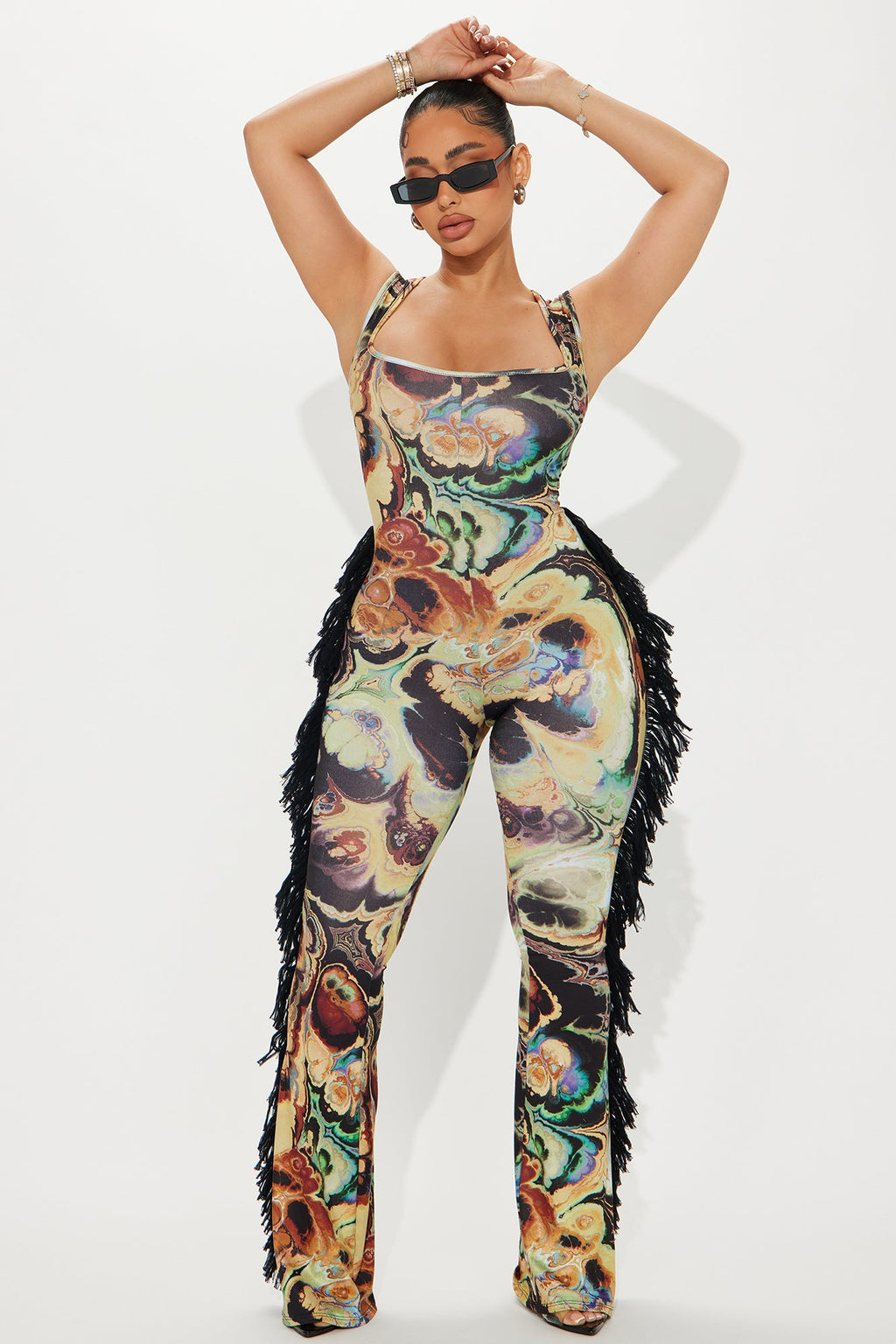 All At Once Jumpsuit - Black/combo