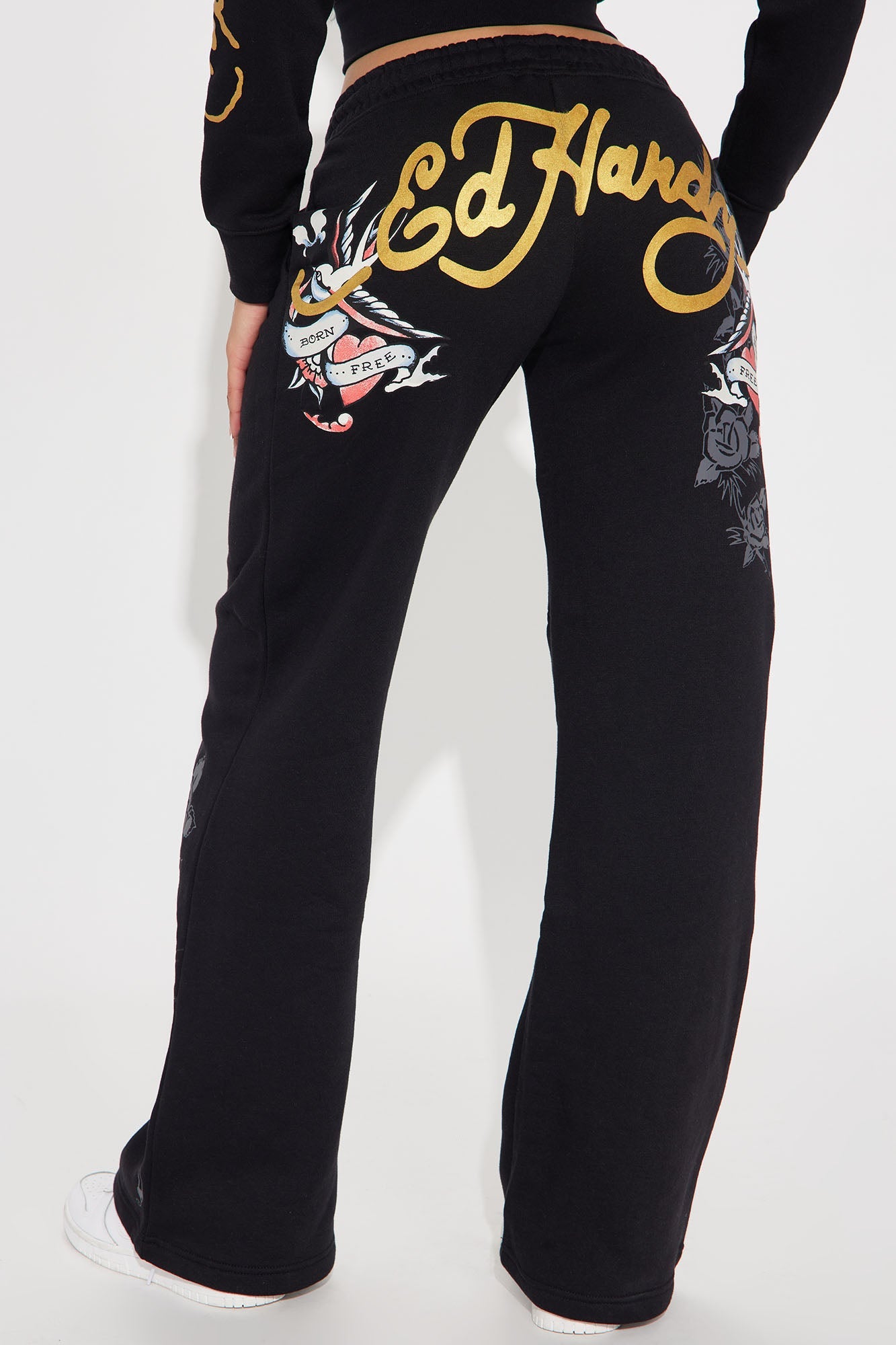 Ed Hardy Swallow Bird Sweatpant - Black
