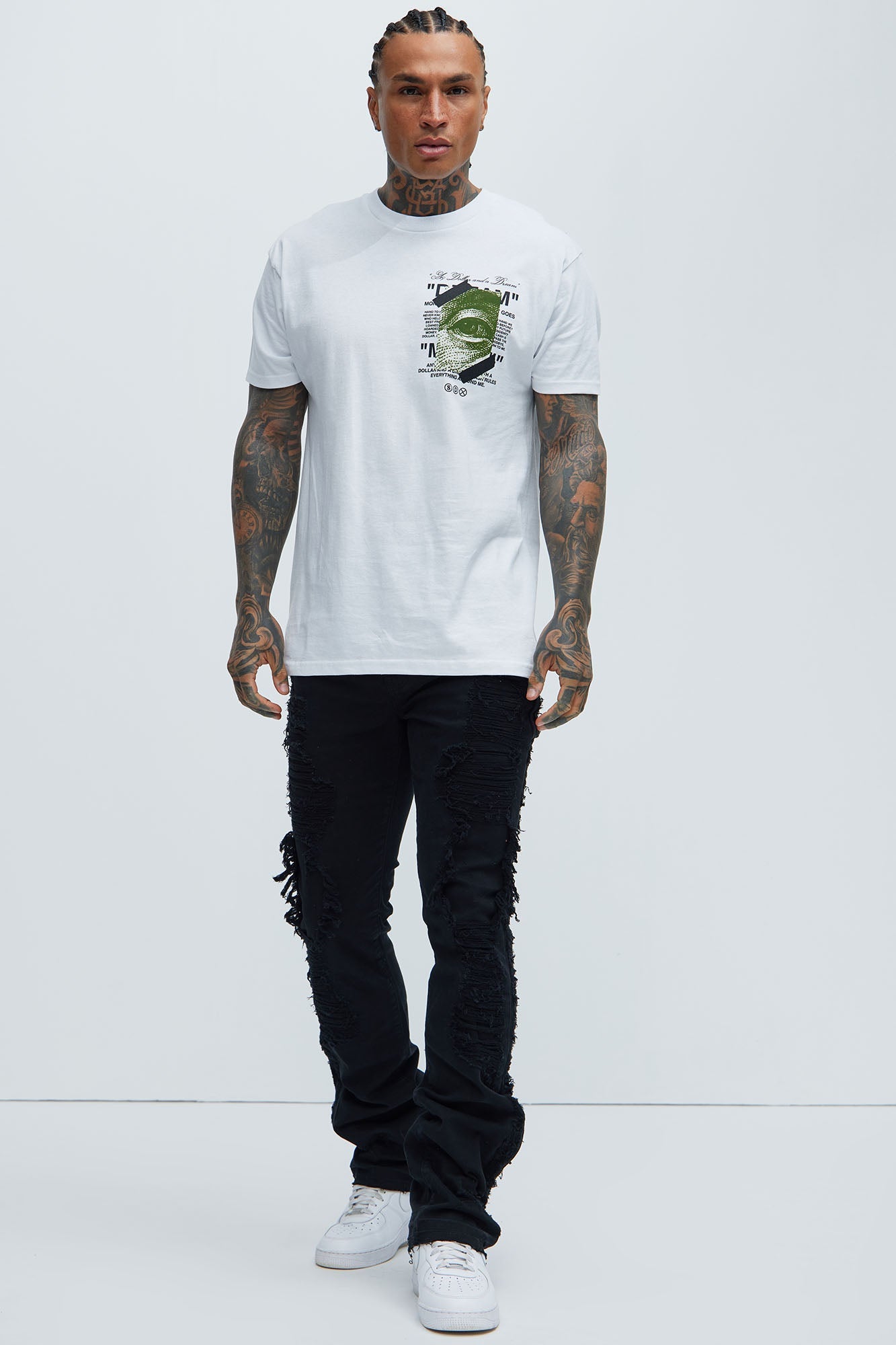 A Dollar And A Dream Short Sleeve Tee - White